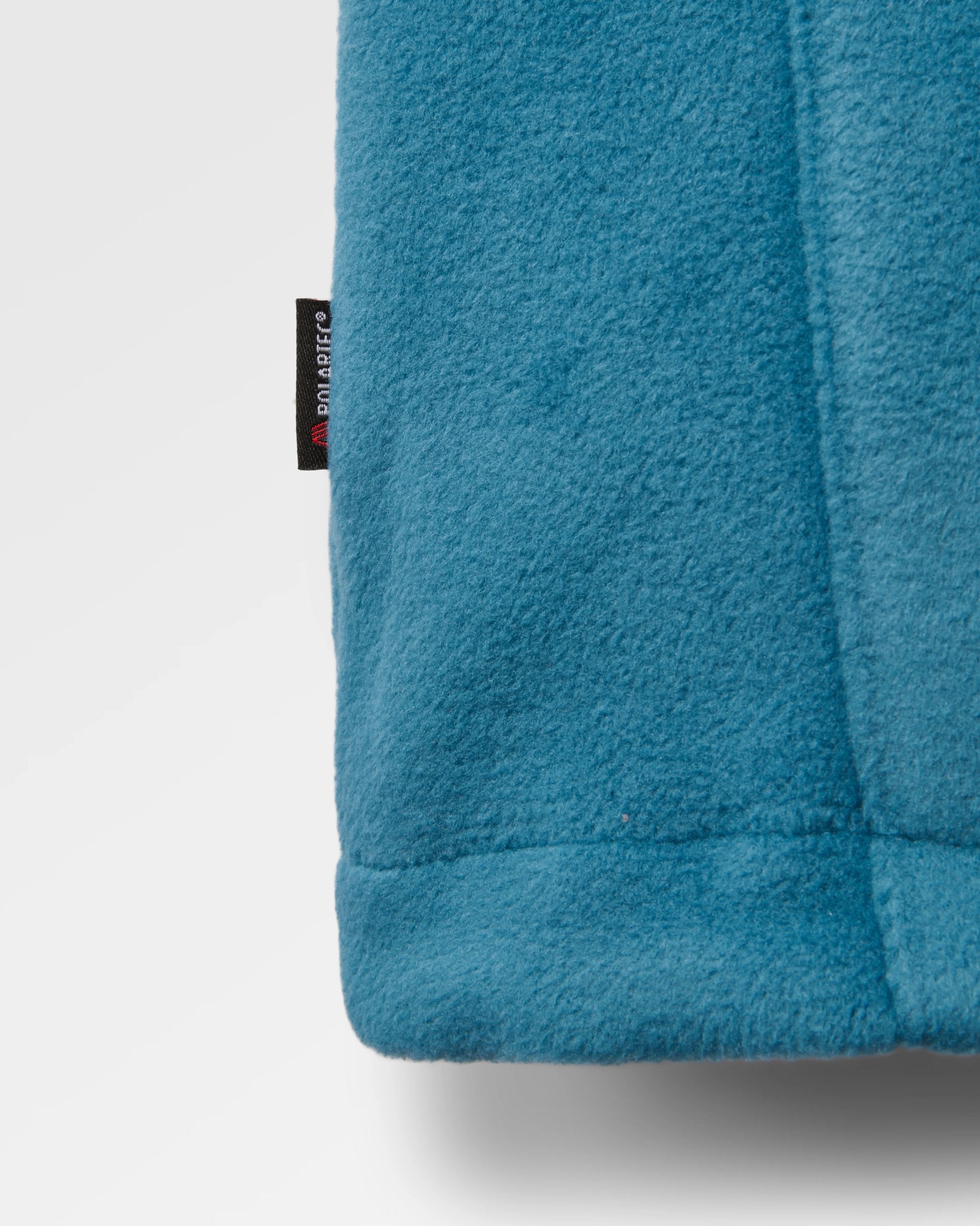 Woodland Hooded 1/2 Zip Polartec® Fleece - Caramel/Blue Steel - Flatlay