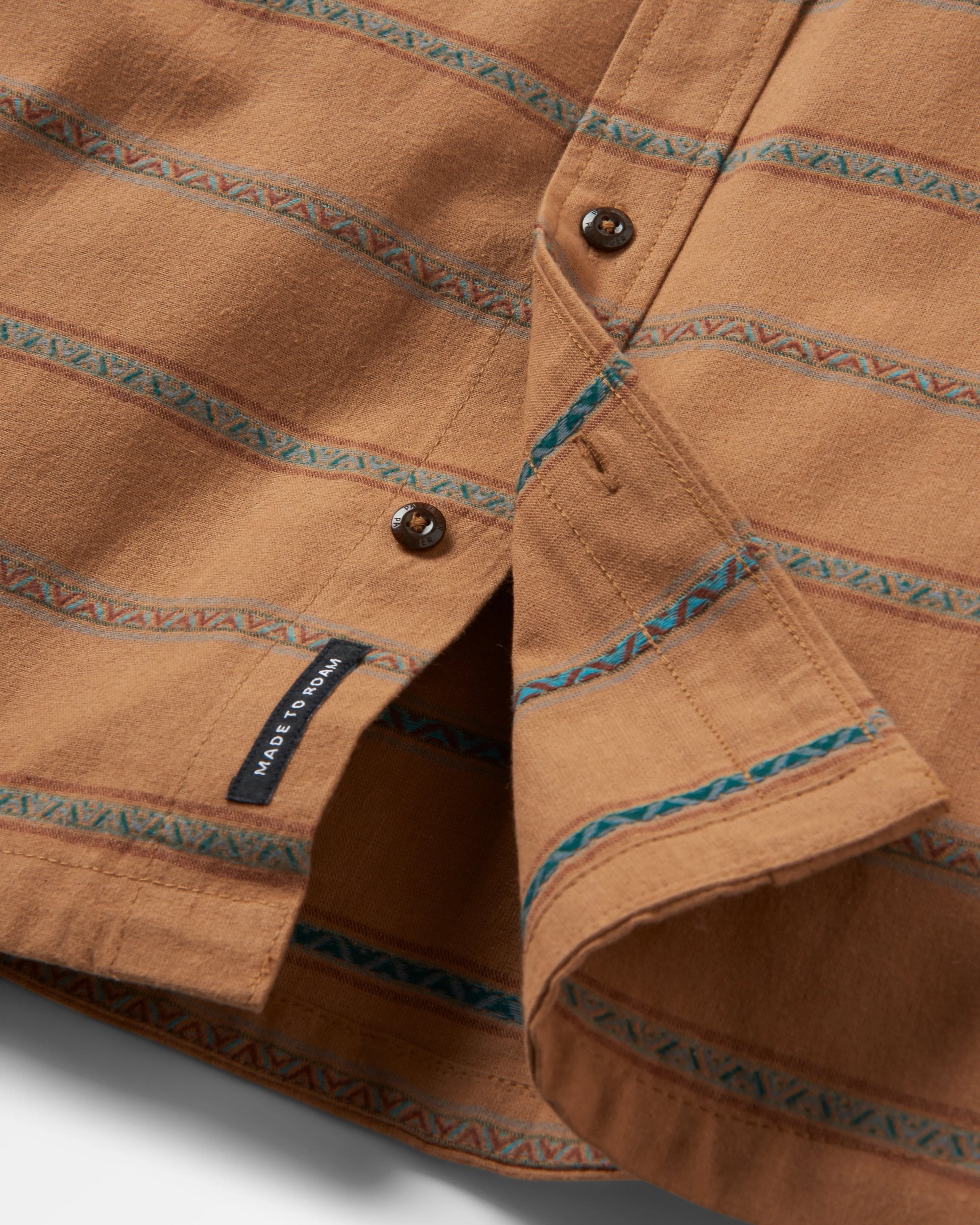 Backcountry Stripe Shirt - Toffee Jacquard - Flatlay