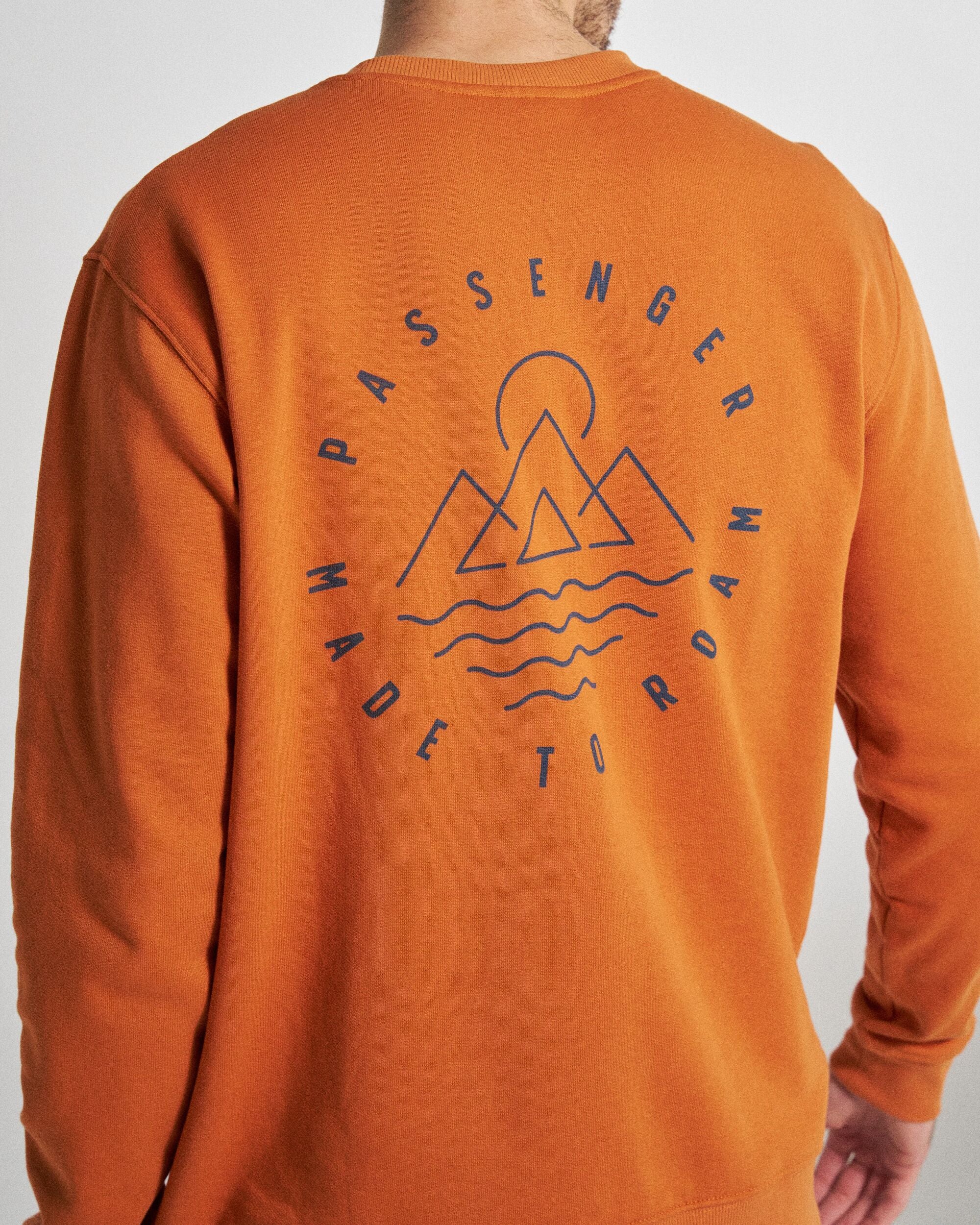 Escapism Sweatshirt - Sunset Orange - Studio Model