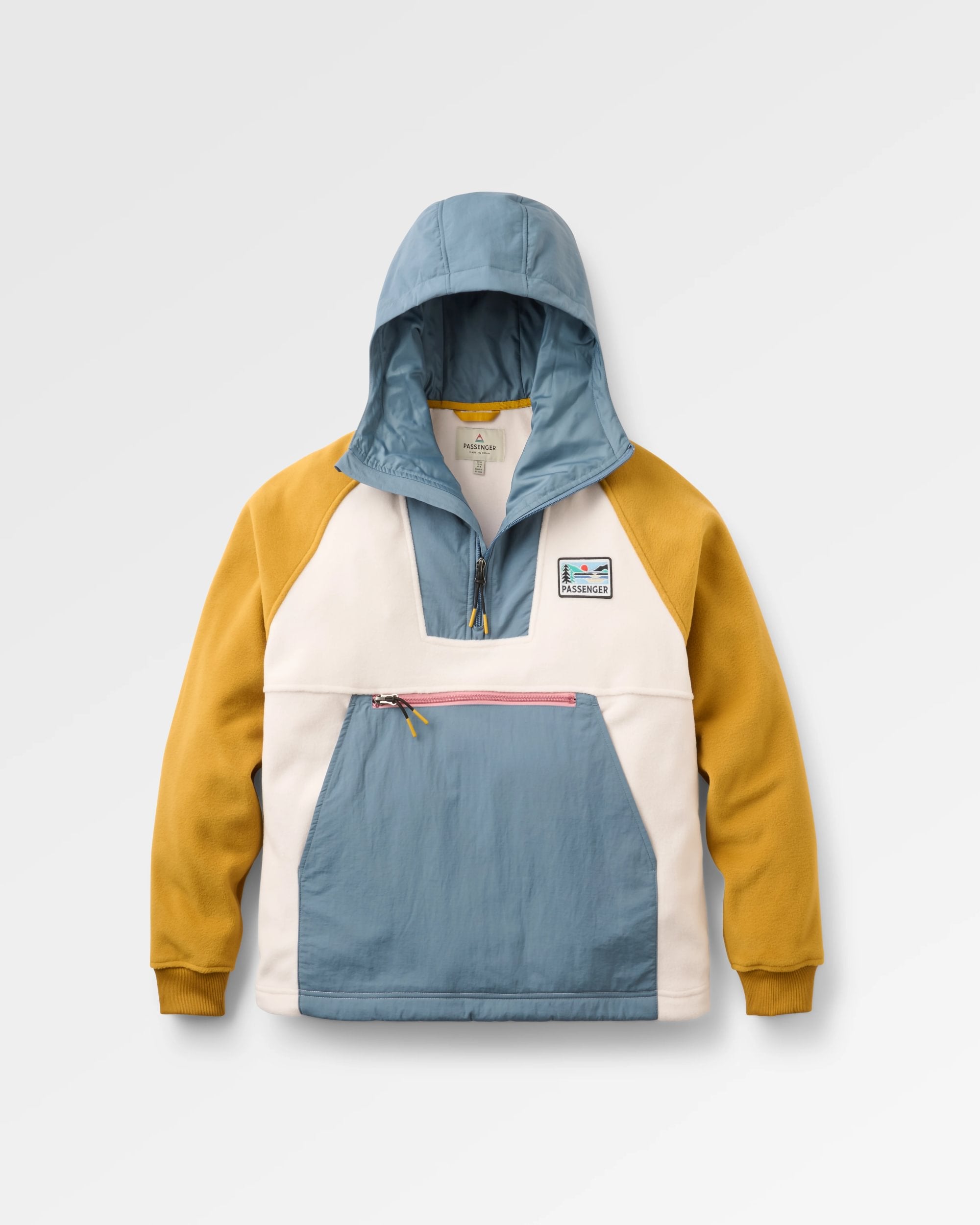 Alexander Hooded Polartec® Fleece
 - Stormy Blue/White Sand - Flatlay