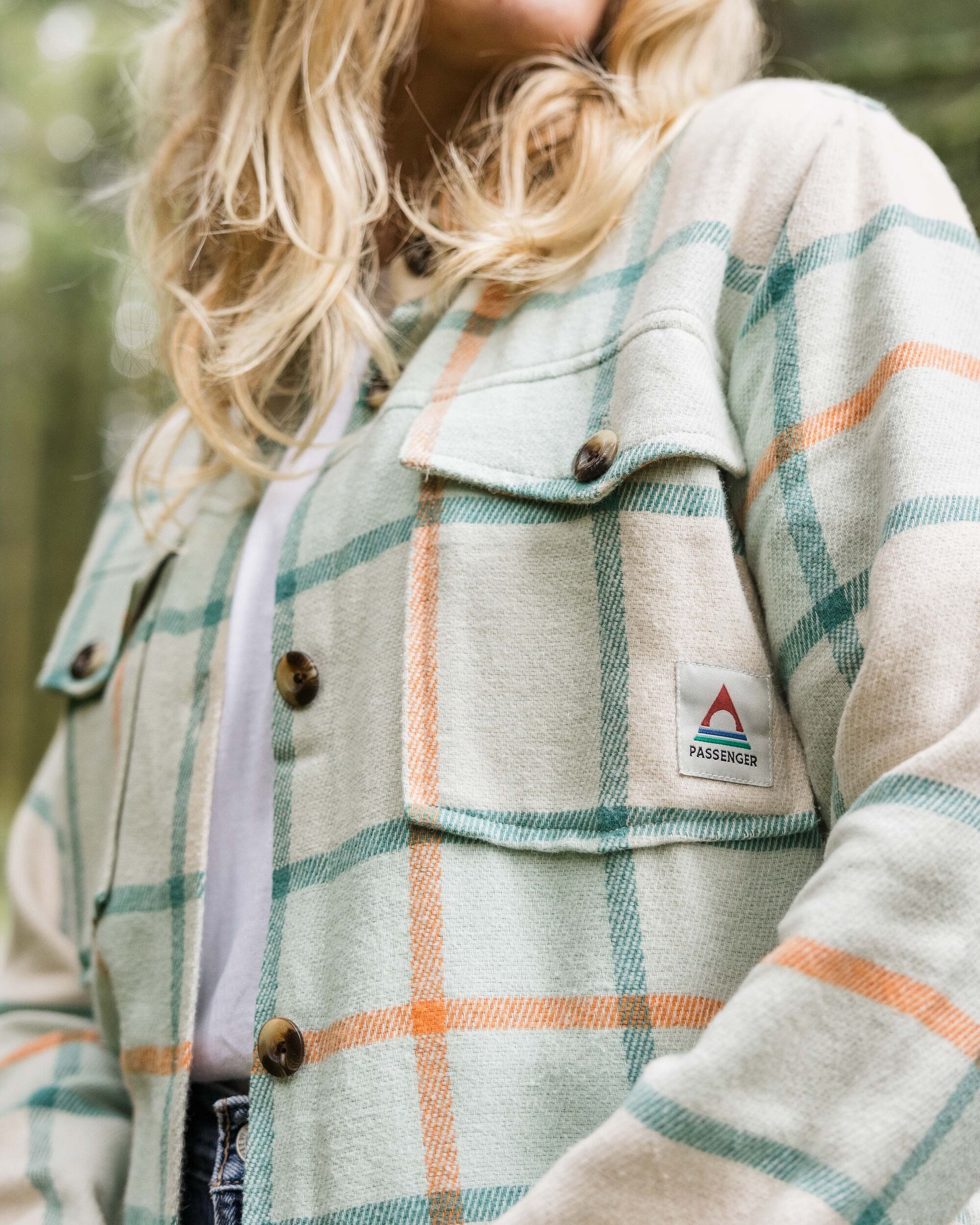 Stella Organic Cotton LS Shirt - Surf Spray Check