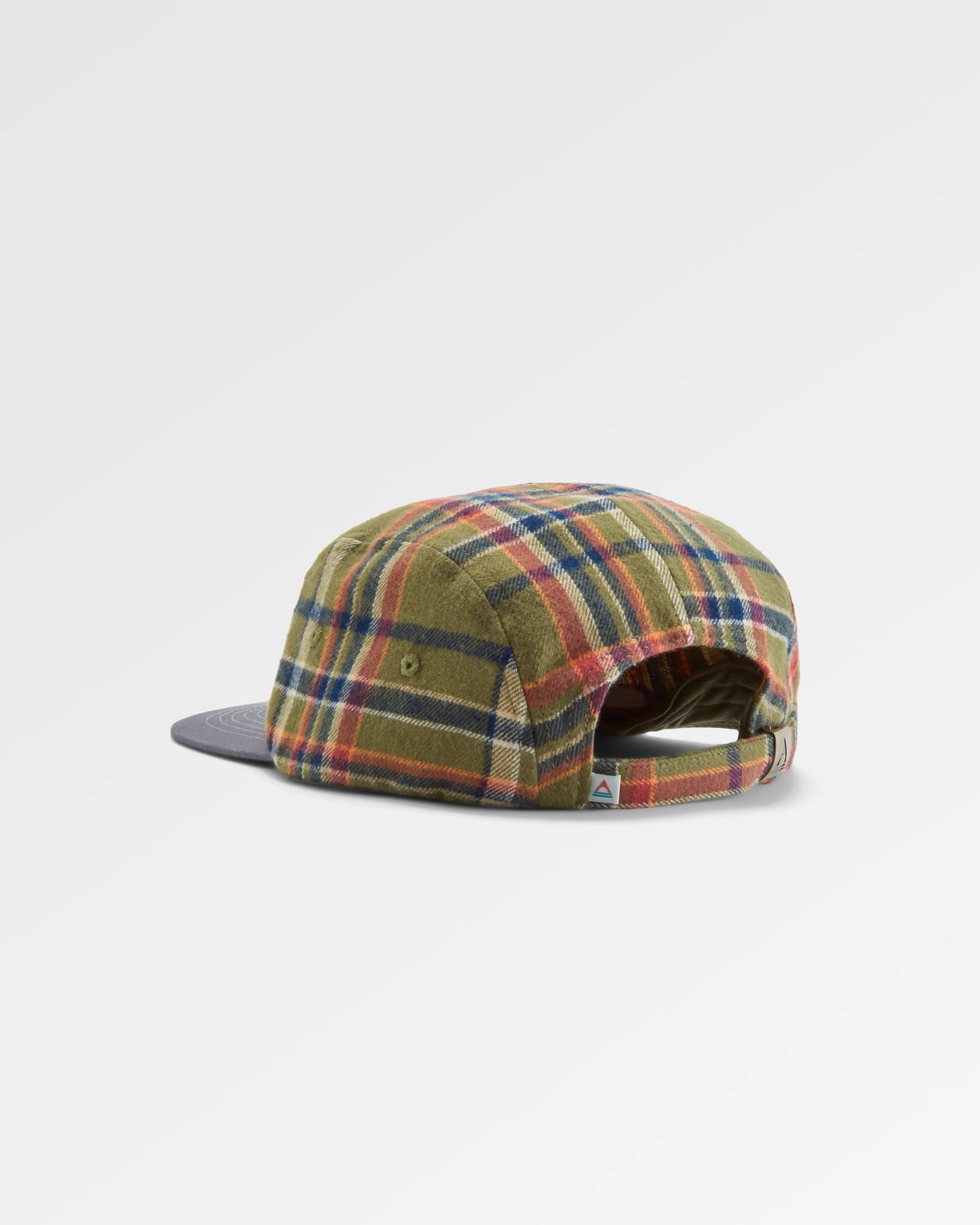 Fixie Recycled Flannel 5 Panel Cap - Khaki Check