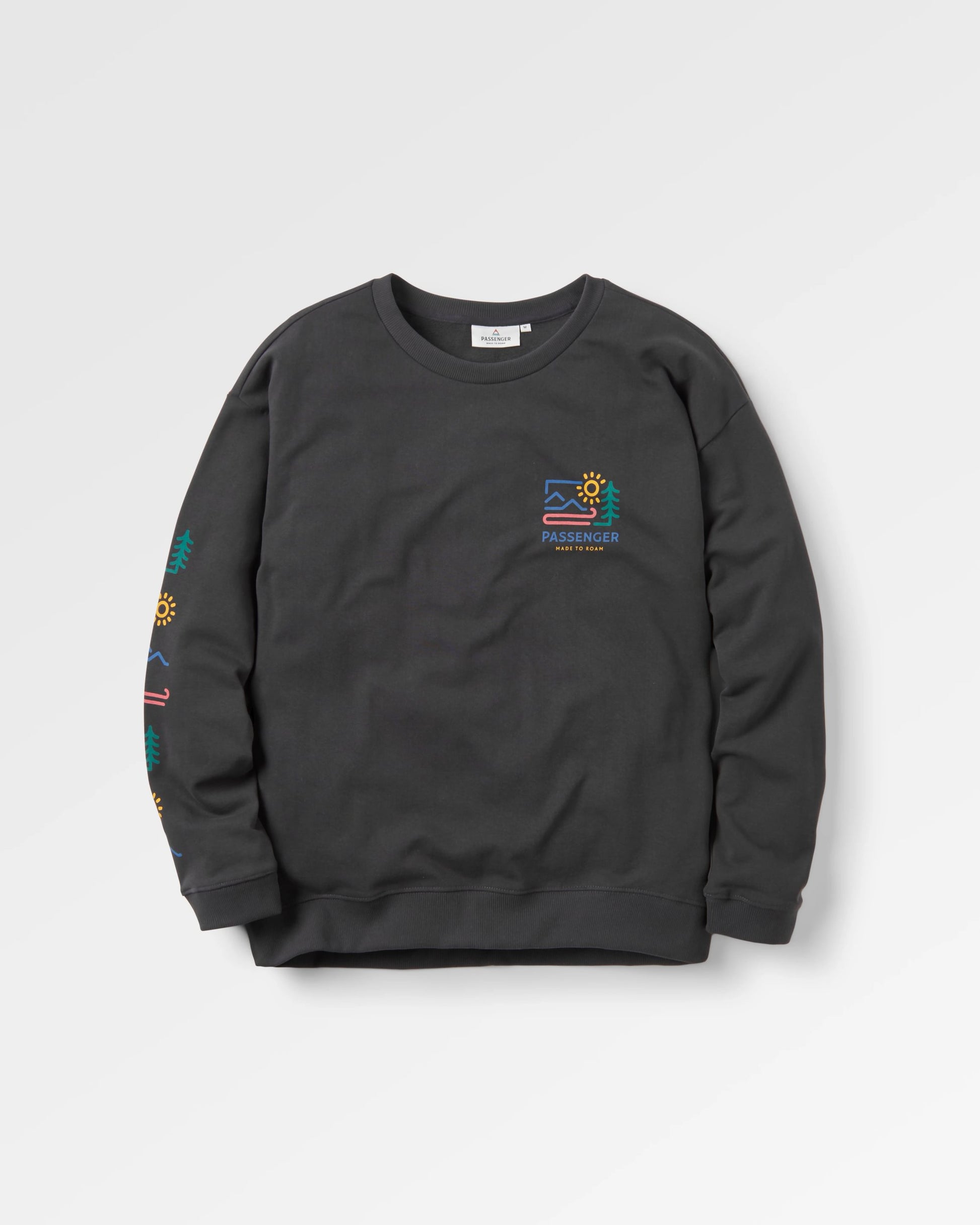 Phoenix Recycled Cotton Oversized Sweatshirt - Black