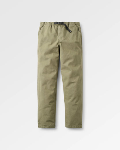 Adventurer Organic Canvas Trouser - Dusty Olive - Flatlay