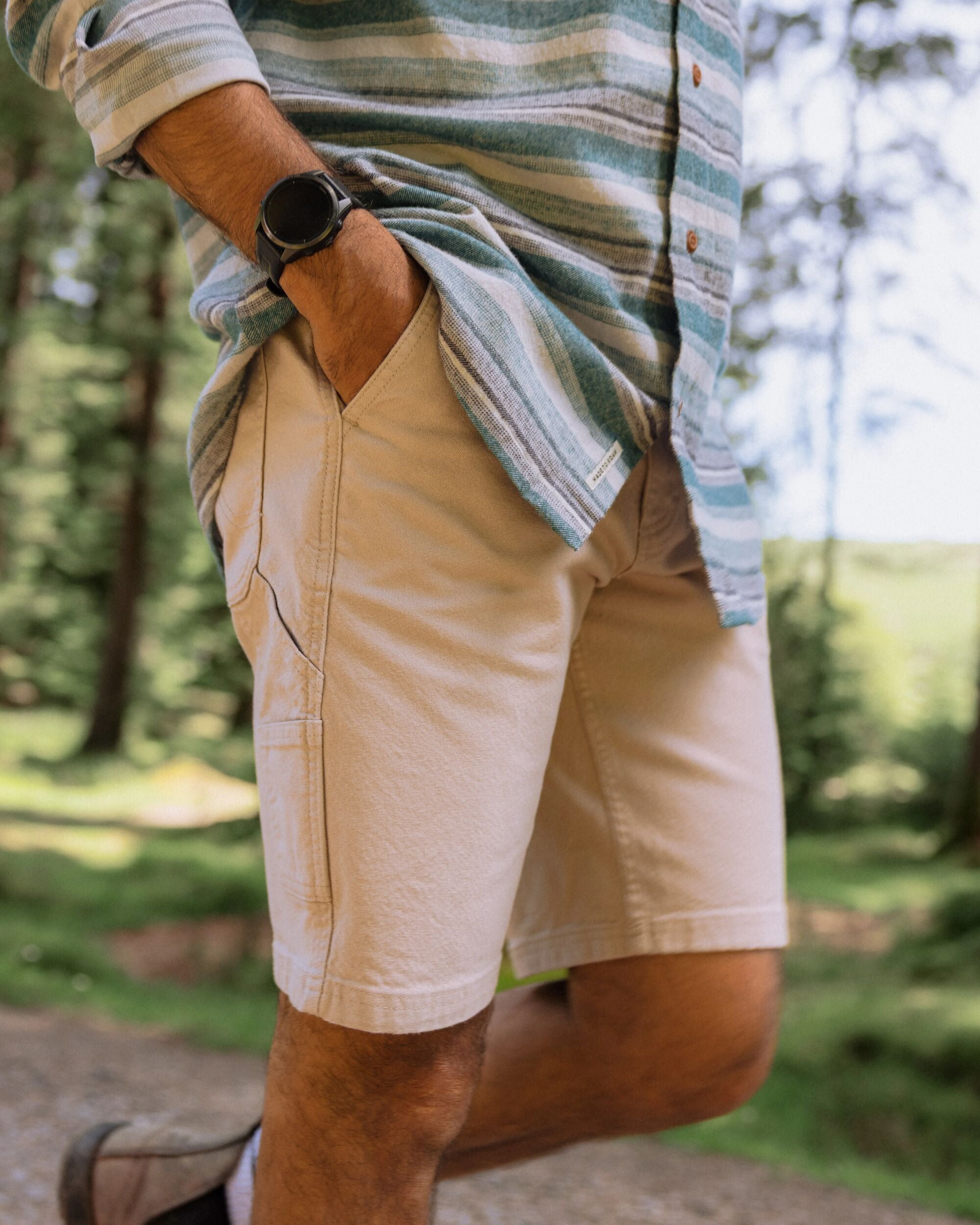Vantage Cotton Canvas Short - Simply Taupe - Lifestyle