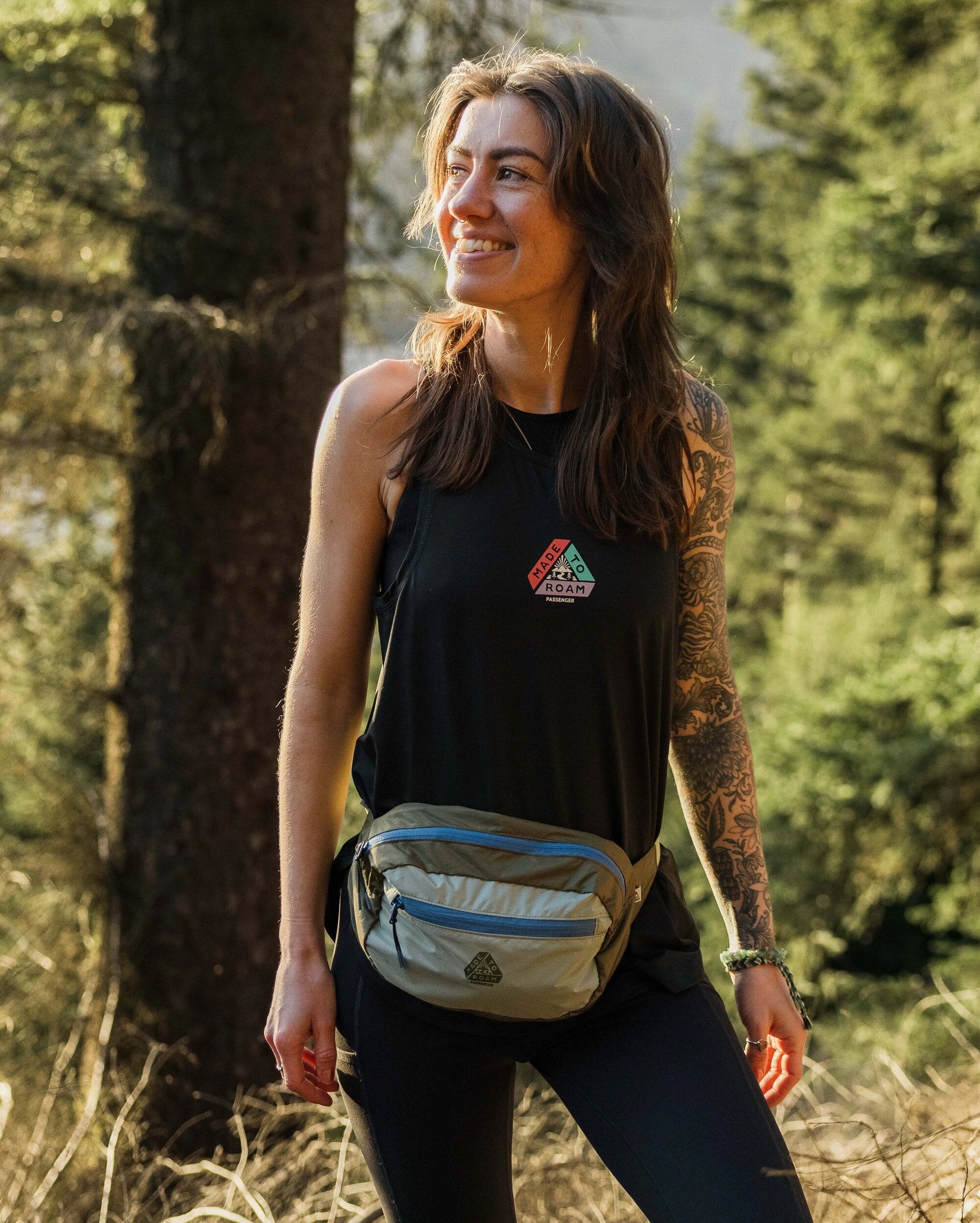 Trail Light Recycled Packable Hip Pack - Khaki - Lifestyle - Female