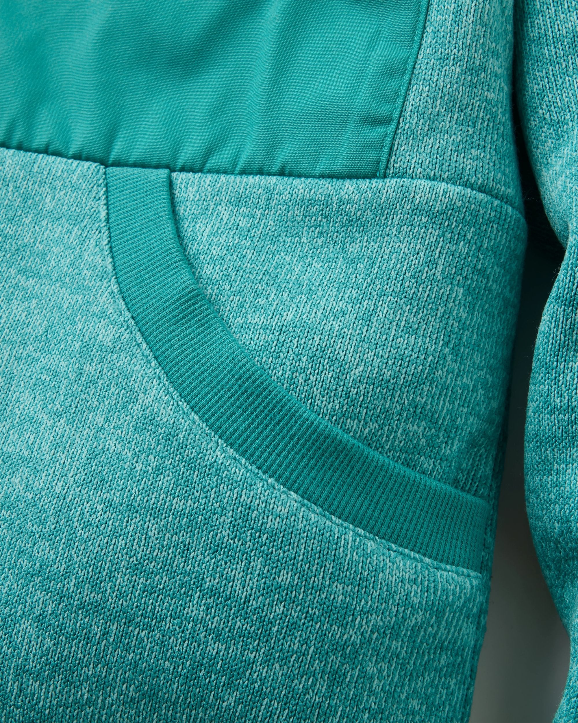 Big Skies Fleece Lined 1/2 Zip Sweatshirt - Pacific Green - Flatlay