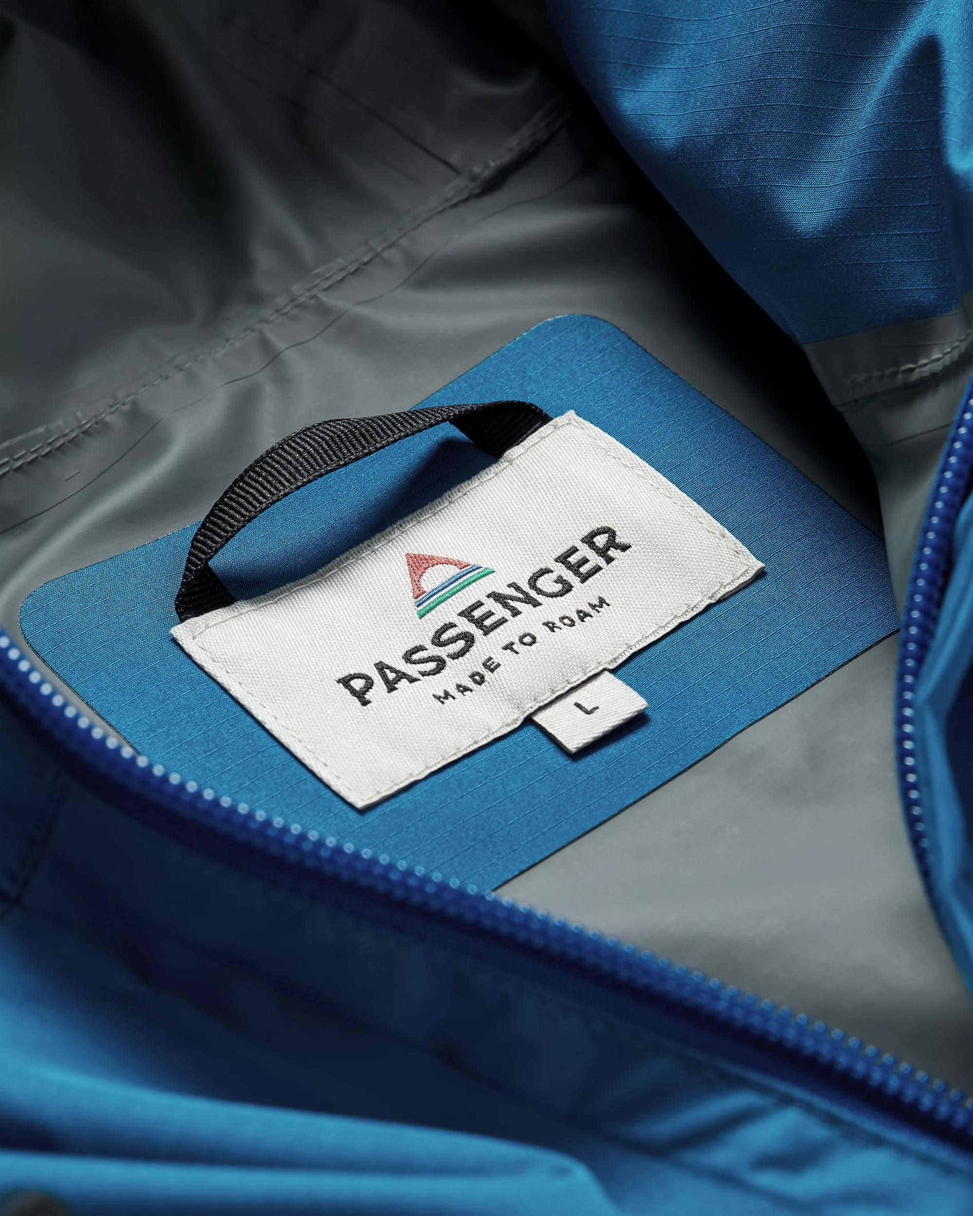 Season Water Resistant Recycled Jacket - Corsair Blue/ Apricot - Flatlay