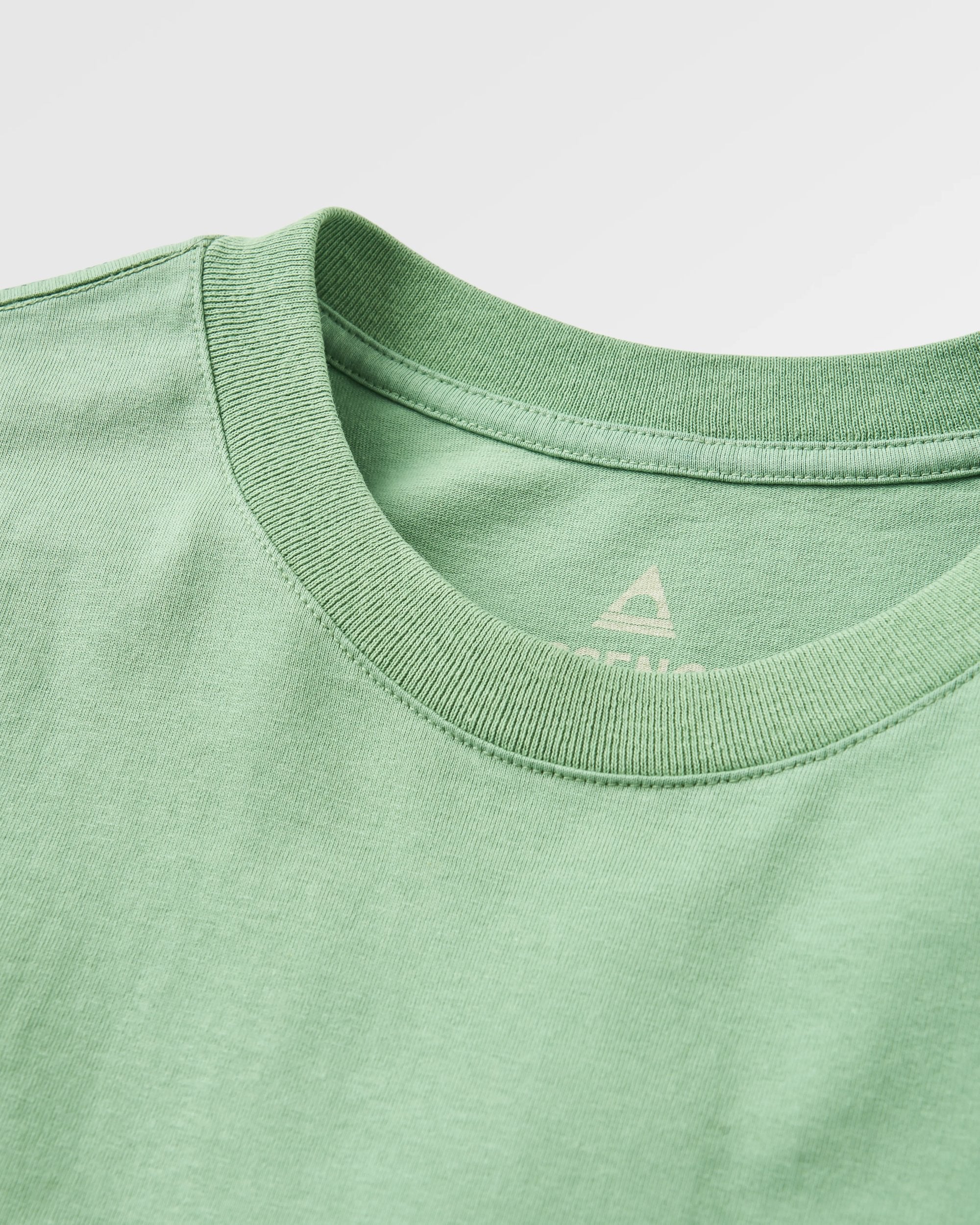 Laidback Recycled Cotton Relaxed Fit T-Shirt - Stem Green - Flatlay