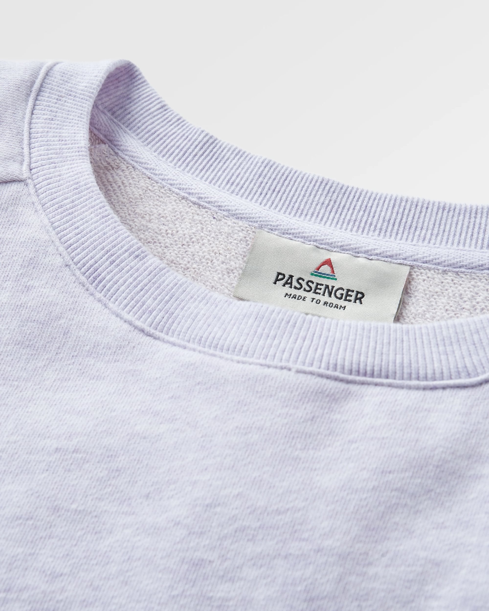 Fade Organic Cotton Sweatshirt - Lilac Mist Marl - Flatlay