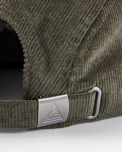 Fixie Organic Cord 5 Panel Cap - Khaki - Flatlay