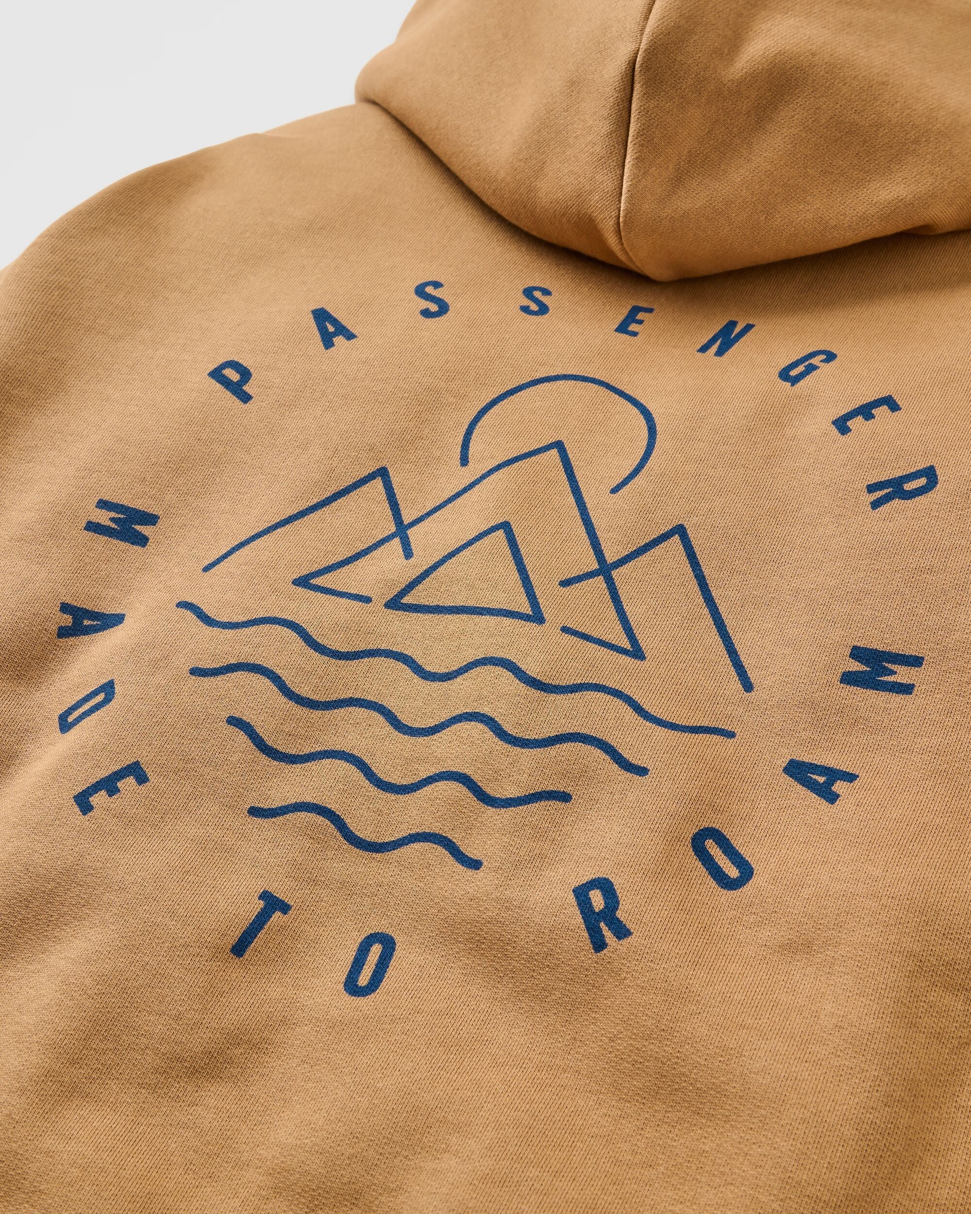 Escapism Recycled Cotton Hoodie - Toffee - Flatlay