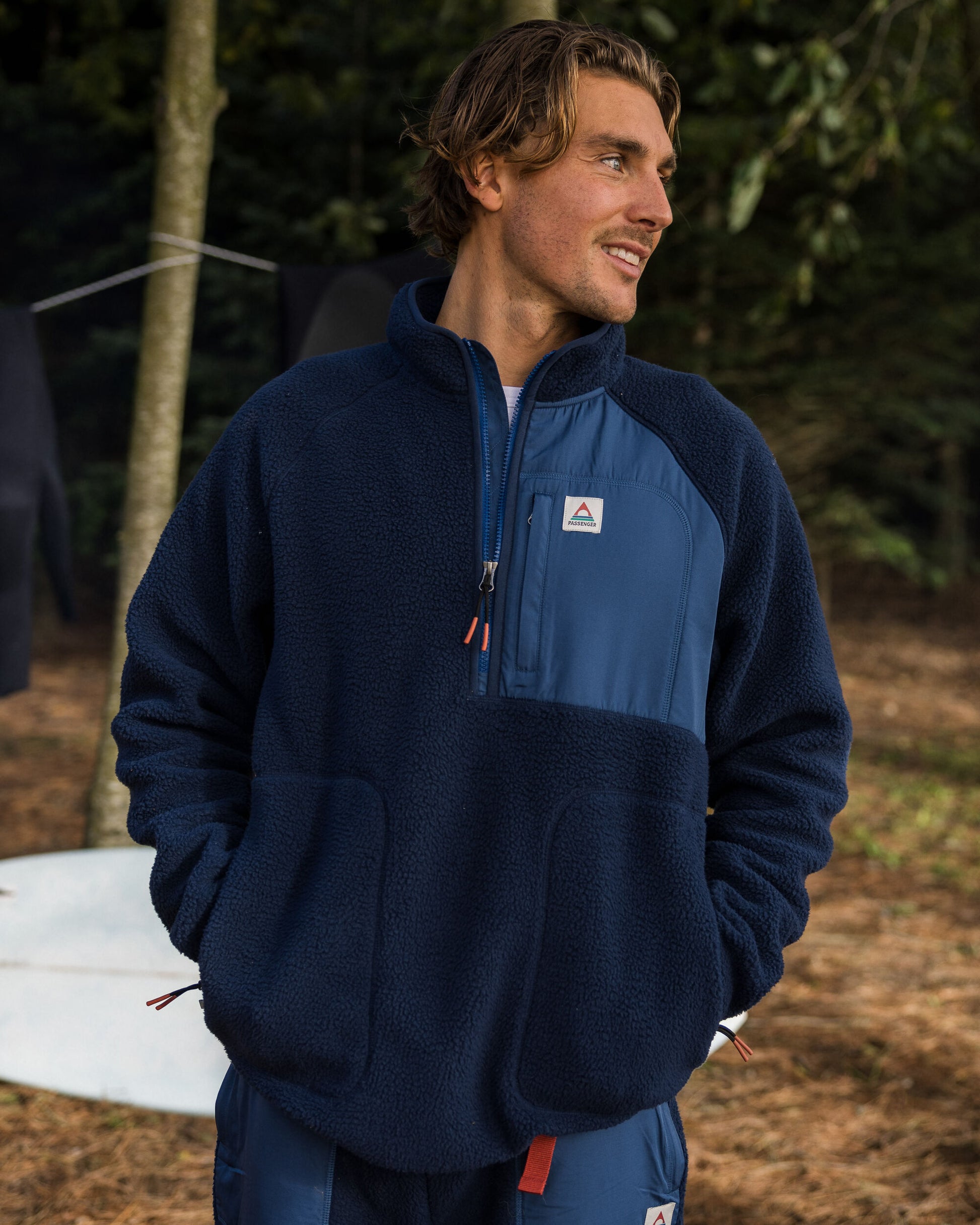 Offgrid 2.0 1/2 Zip Recycled Sherpa Fleece - Rich Navy