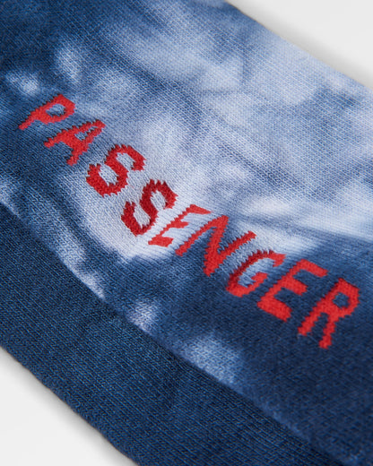 Organic Midweight Crew Socks - Tie Dye Deep Navy