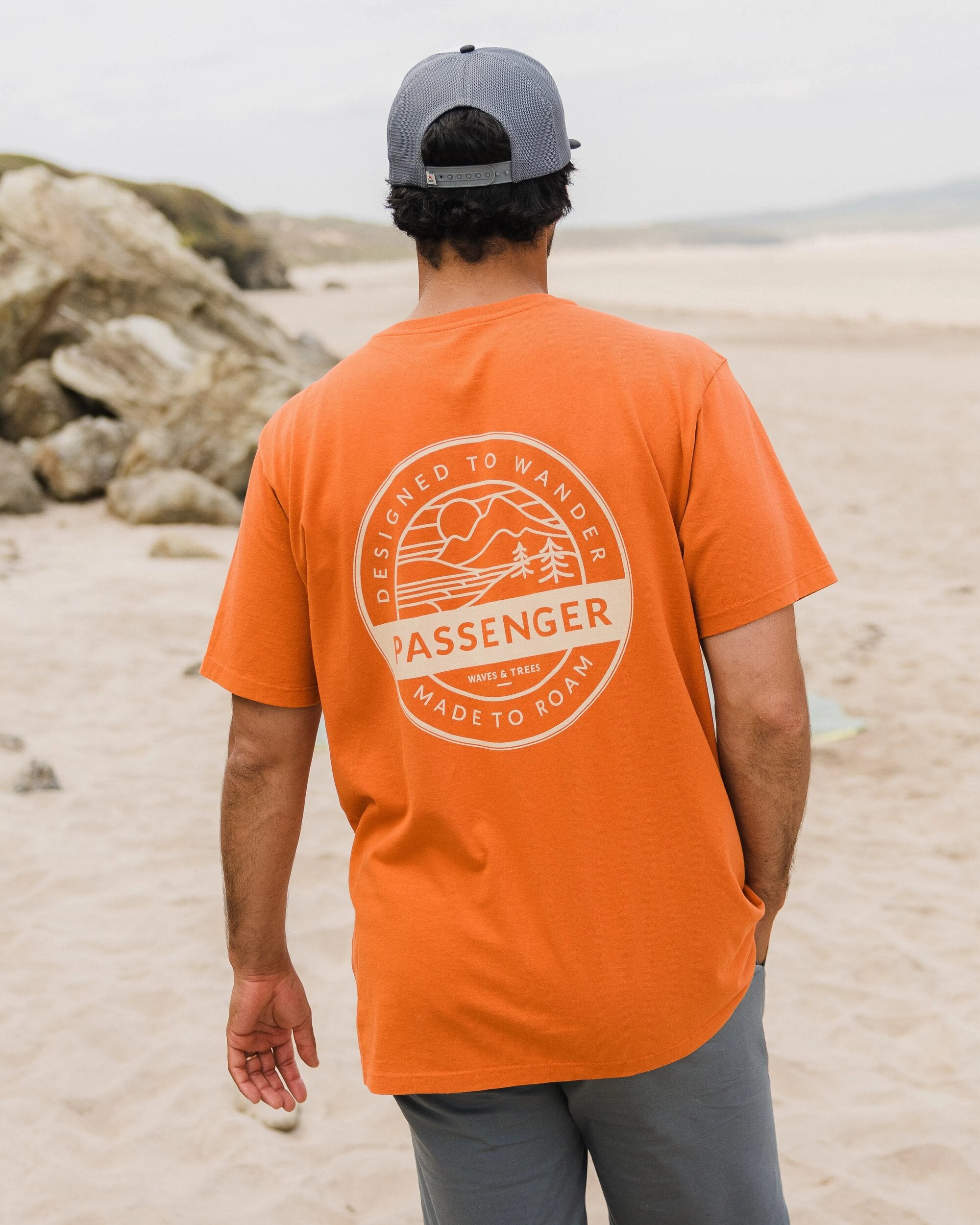 Odyssey Recycled Cotton T-Shirt - Burnt Orange - Lifestyle