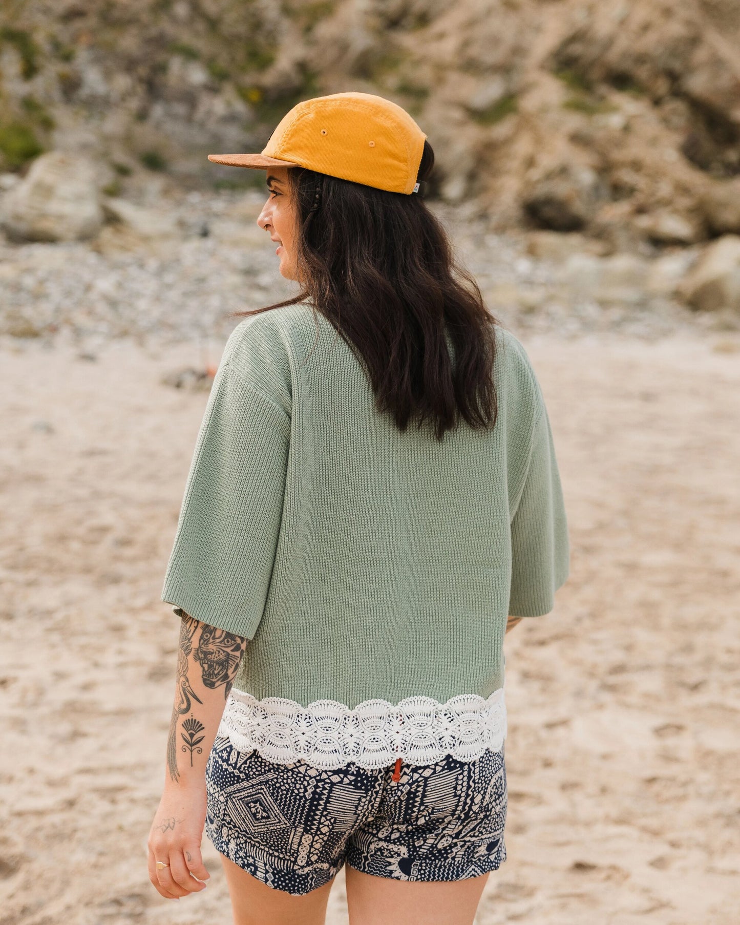 Vintage Organic Knitted Jumper - Pistachio