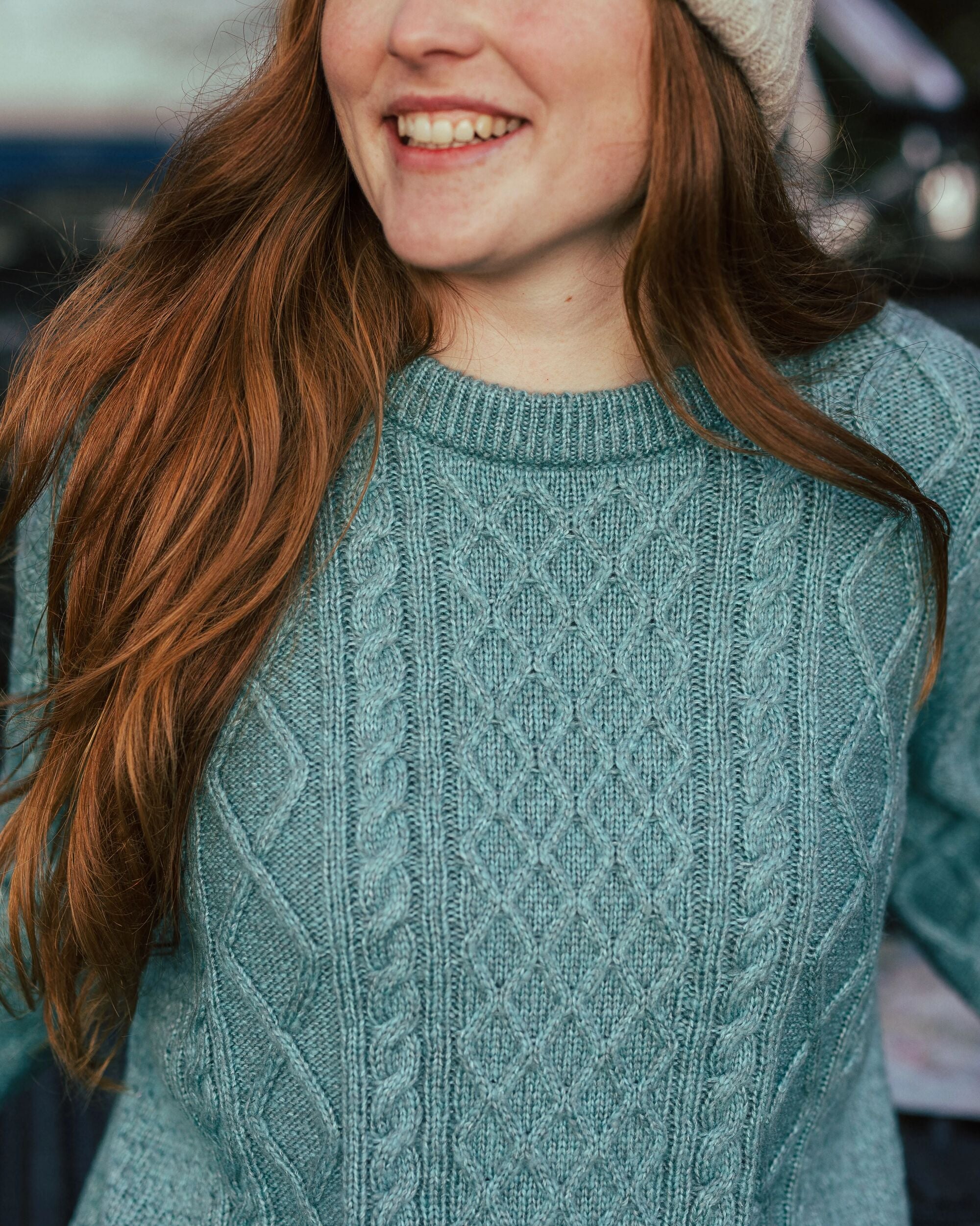 Juniper Recycled Knitted Jumper - Arctic - Lifestyle