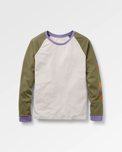 Stack LS Raglan T-Shirt - White Sand - Flatlay