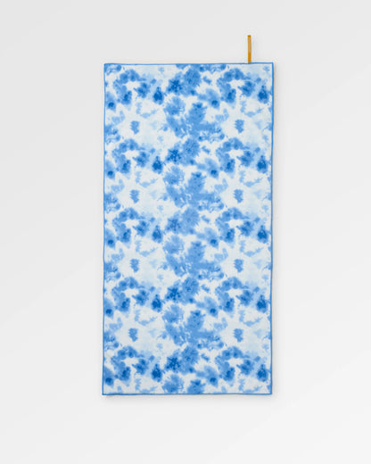 Travel Towel Recycled Microfibre - Tie Dye Cornflower