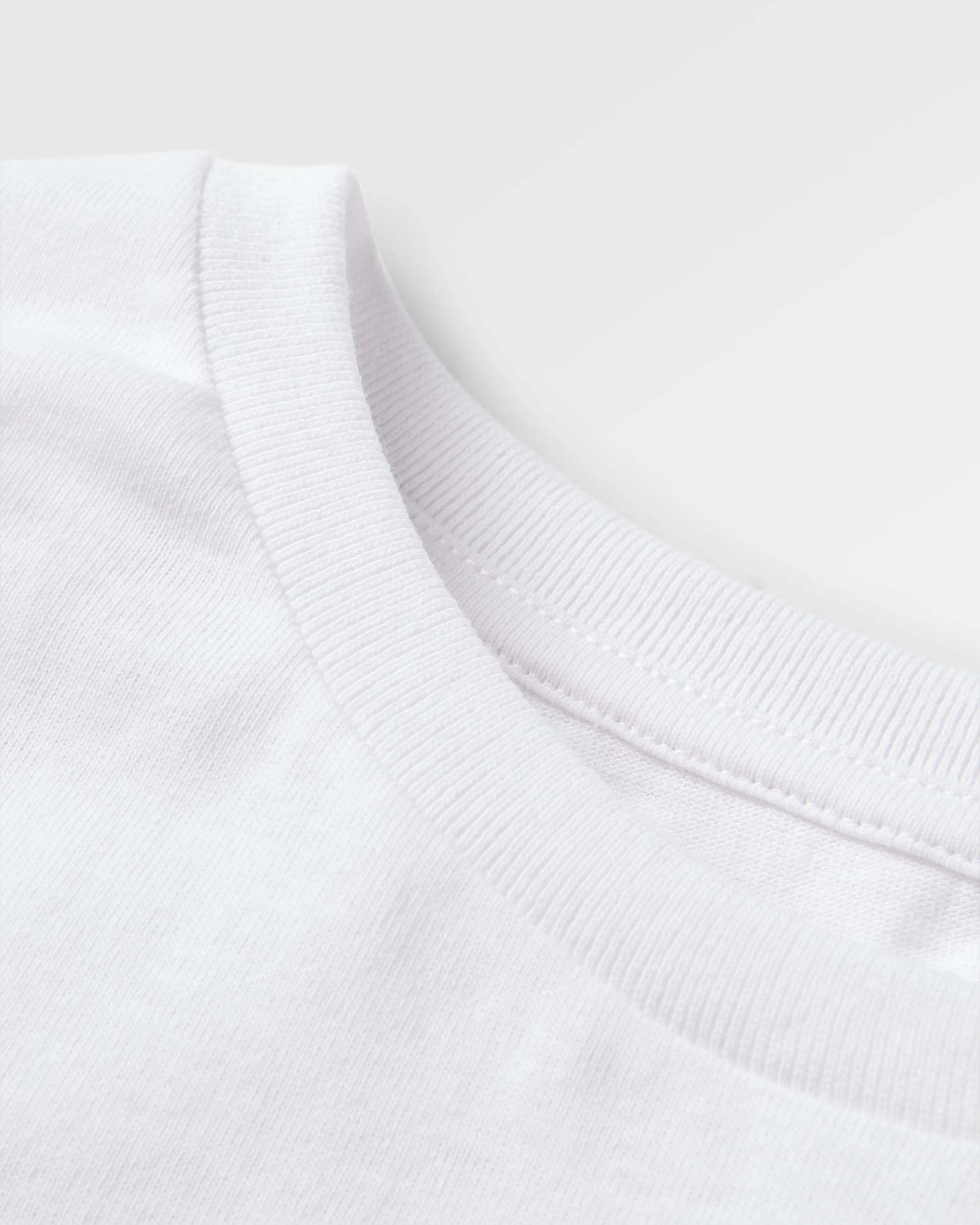 Penida Recycled Cotton LS T-Shirt - White - Flatlay