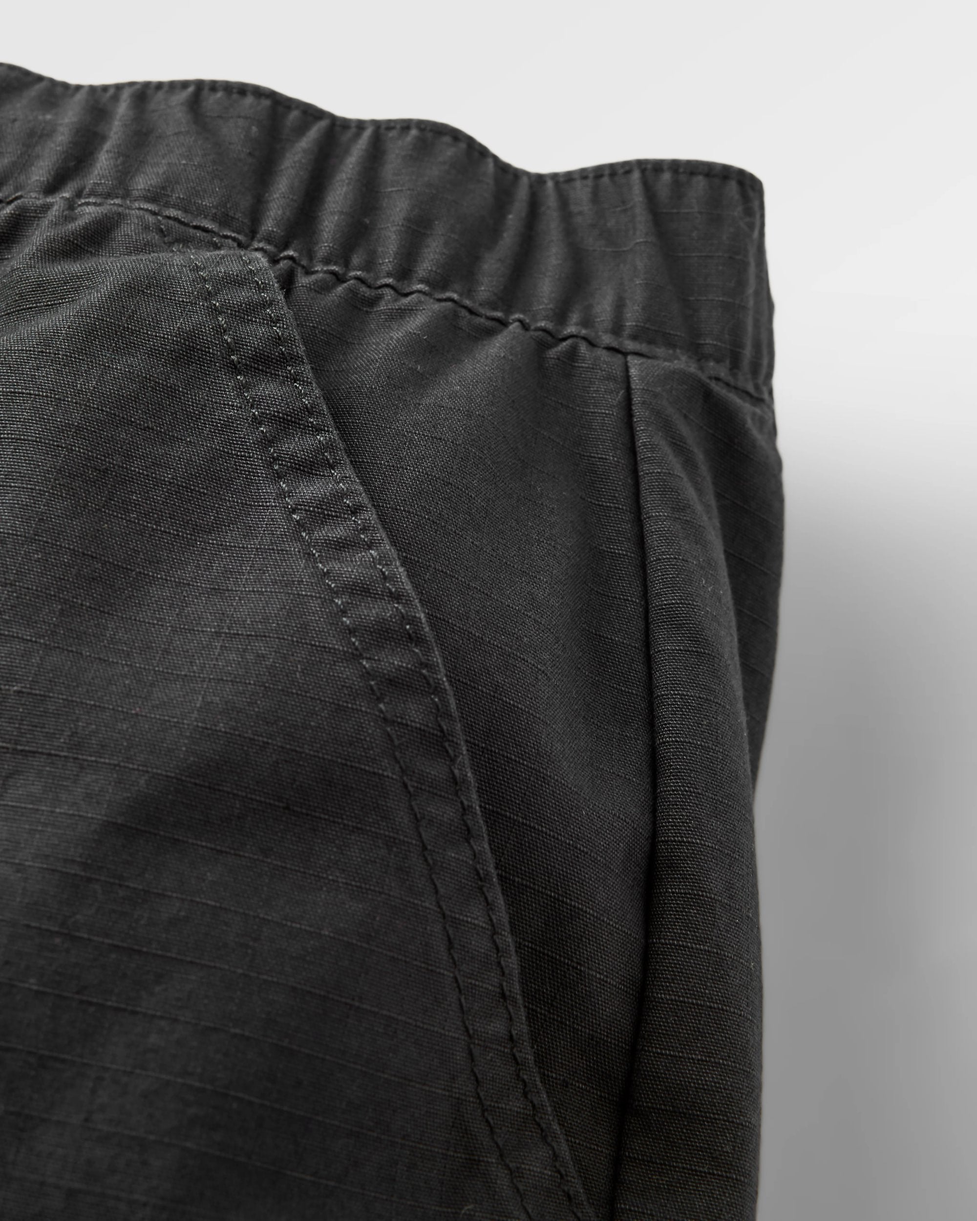 Rif-Raf Ripstop Trouser - Black - Flatlay