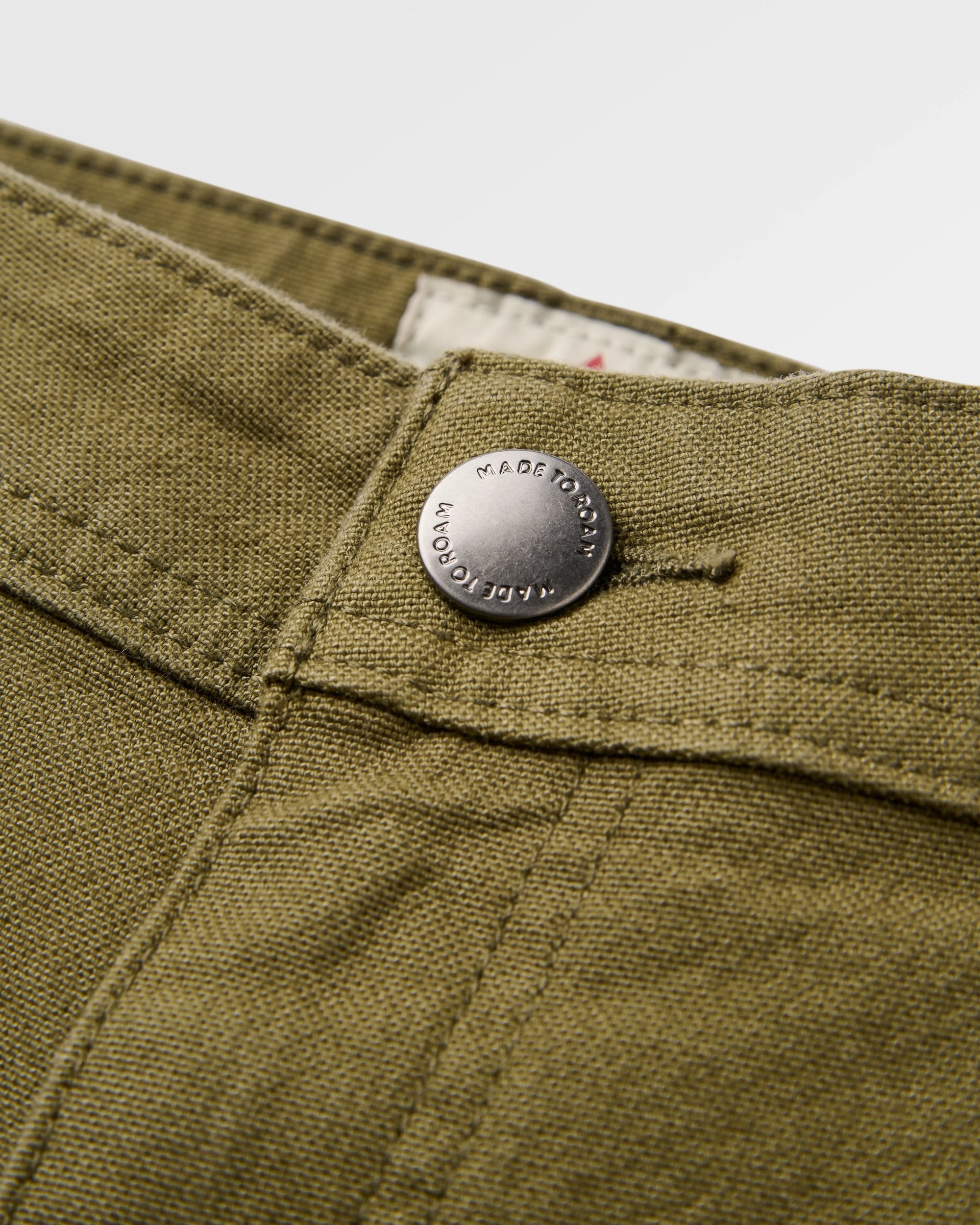 Vantage Organic Cotton Canvas Short - Khaki - Flatlay