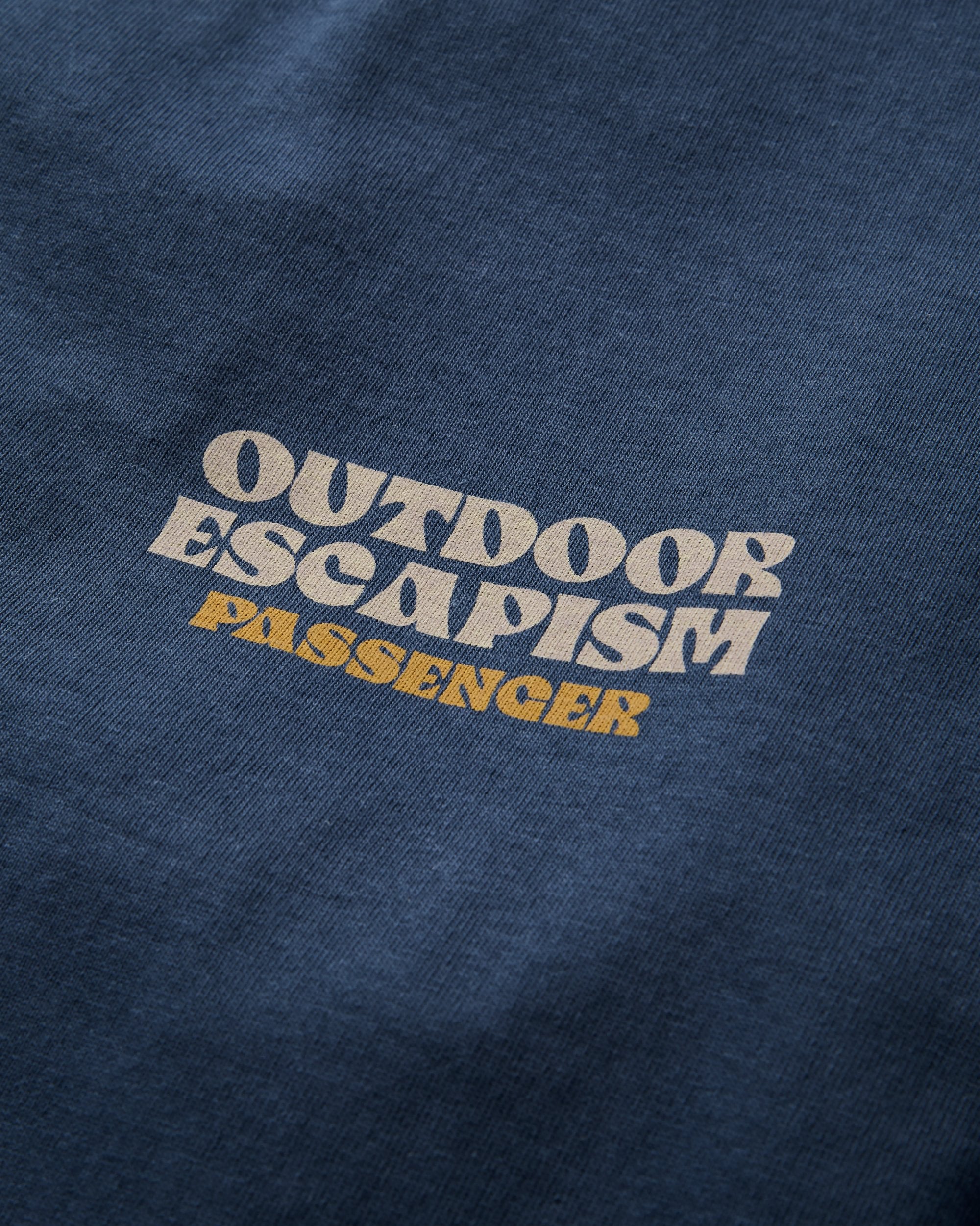 Patch Recycled Cotton LS T-Shirt - Rich Navy - Flatlay