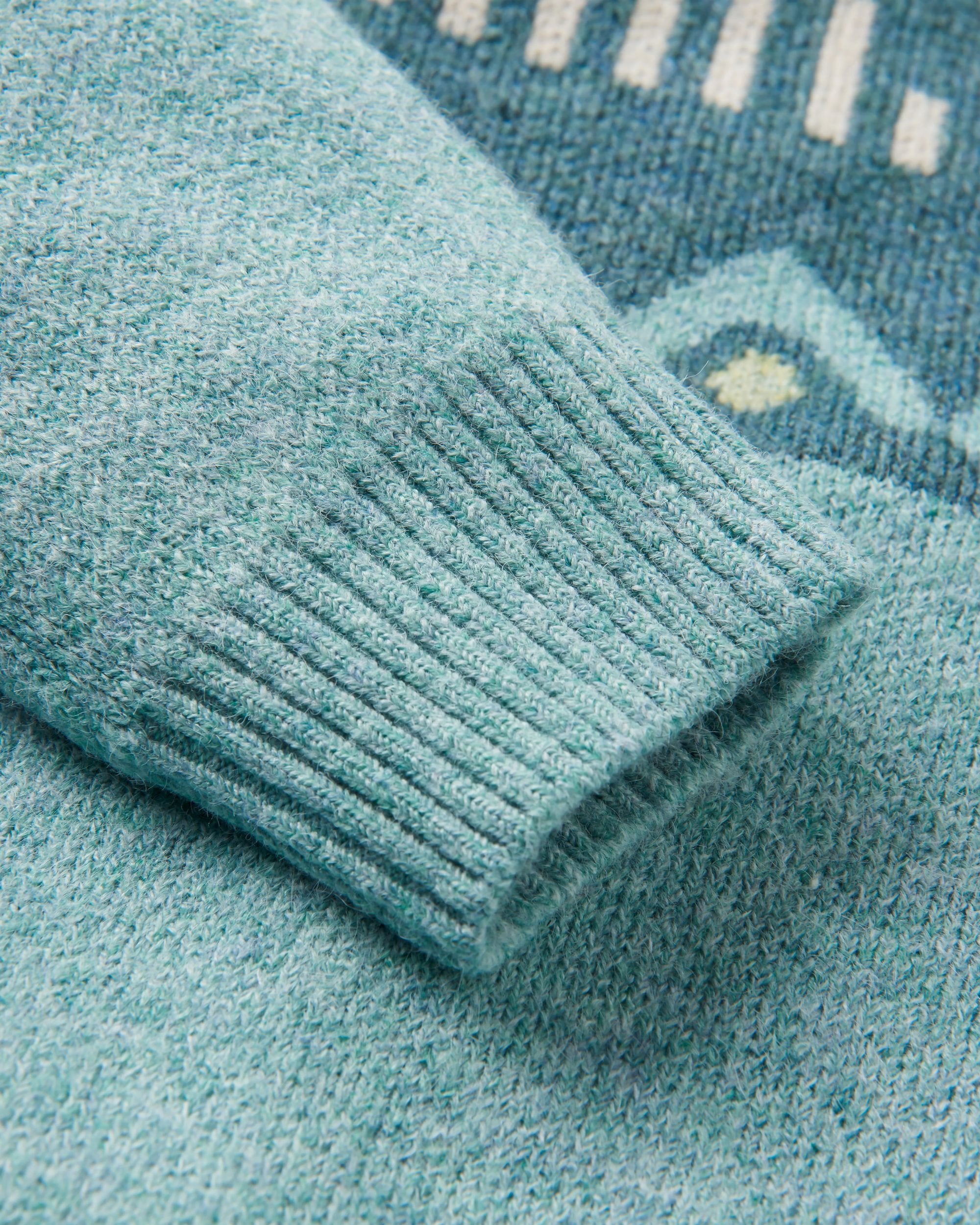 Nettle Recycled Knitted Jumper - Arctic - Flatlay