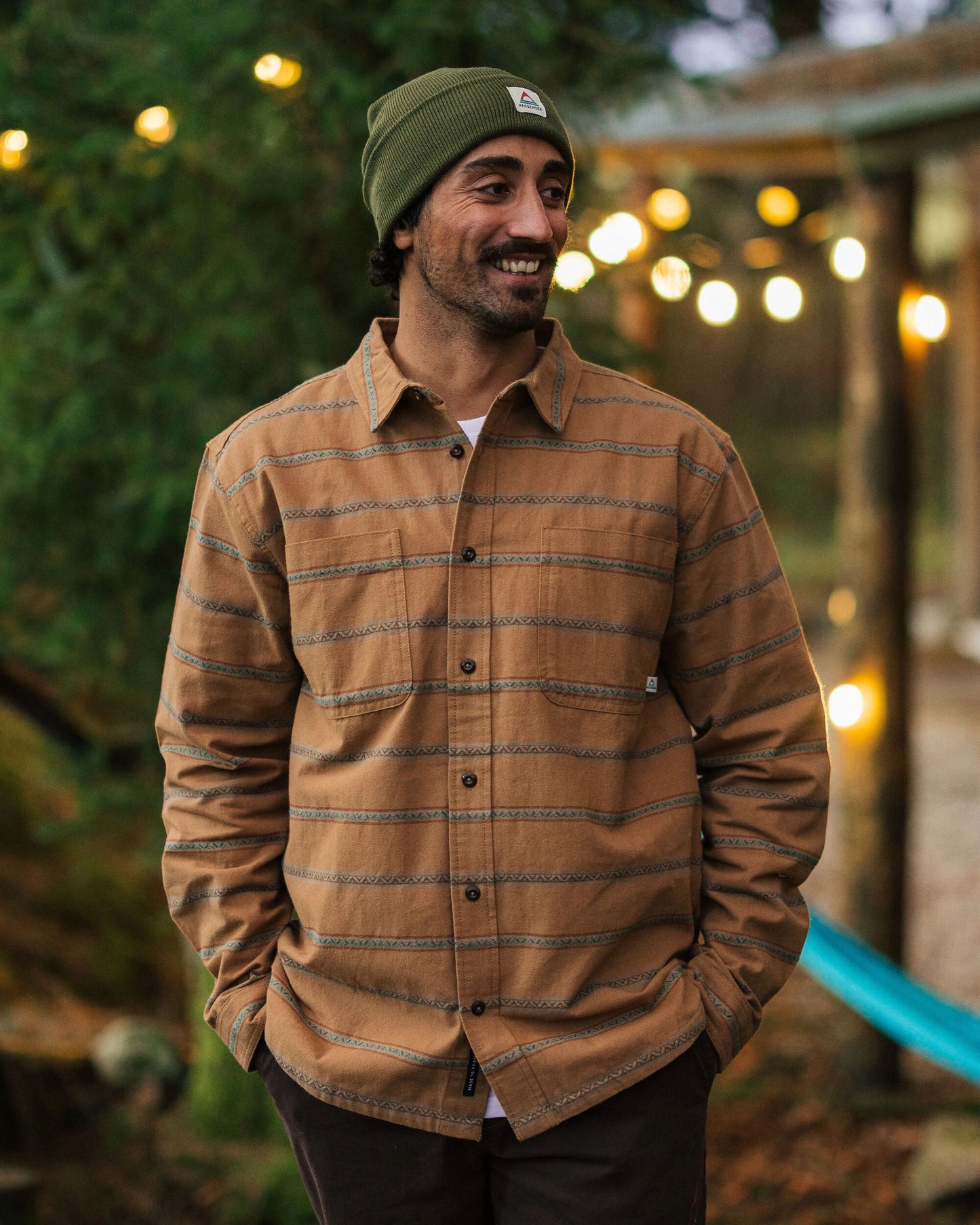 Backcountry Stripe Shirt - Toffee Jacquard