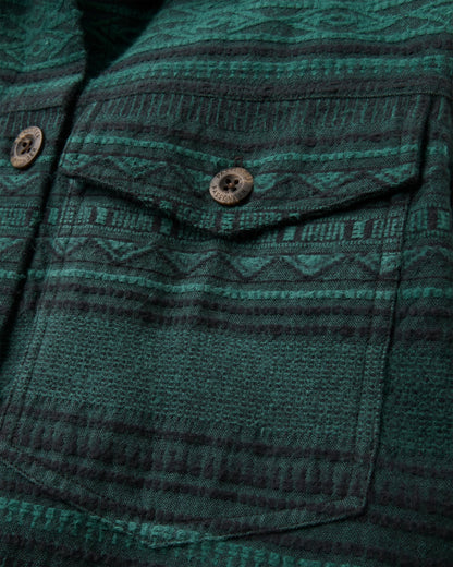 Stella Shirt Dress - Deep Ocean Jacquard - Flatlay