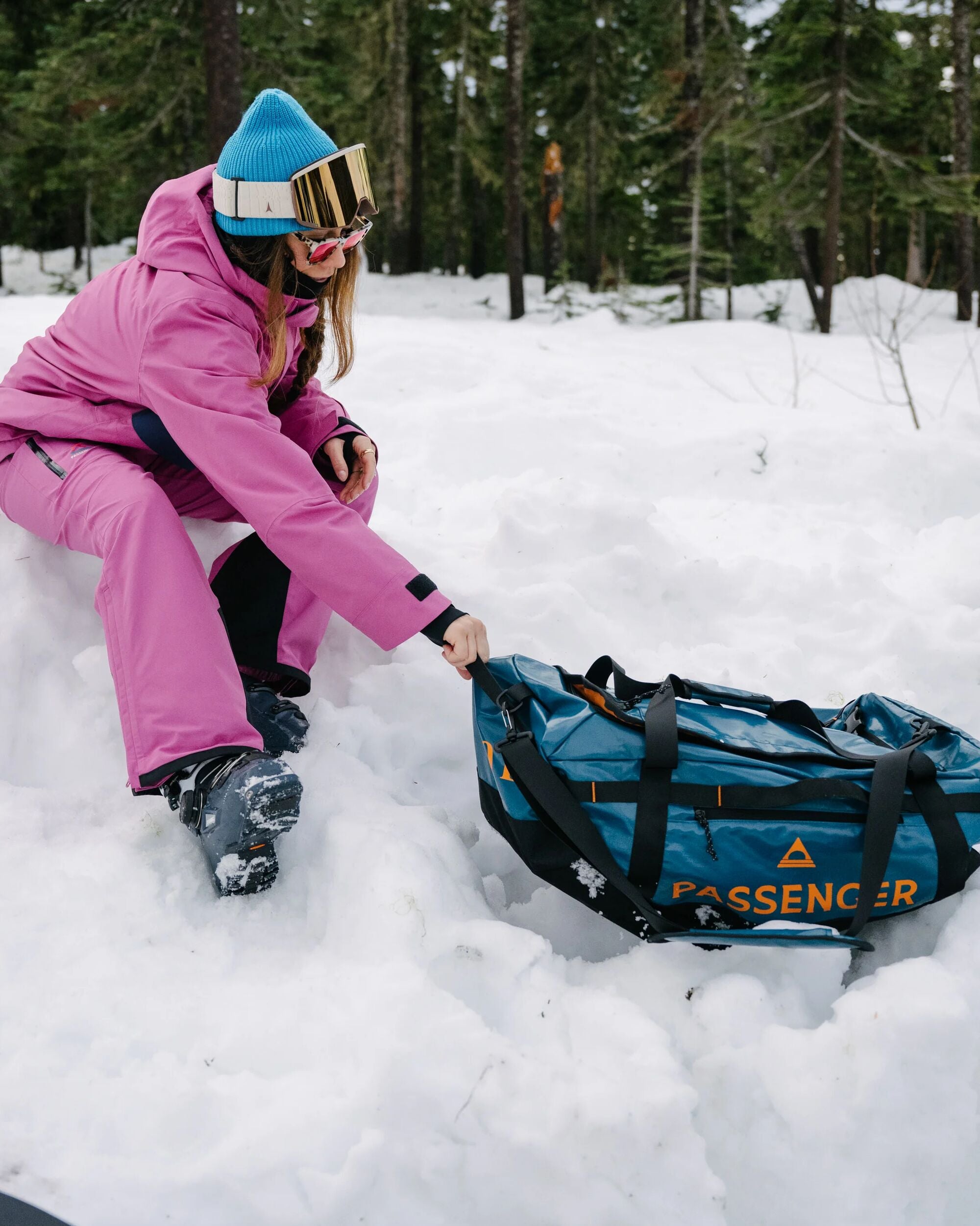 Roamer Recycled 60L Duffel Bag - Tidal Blue - Lifestyle - Female