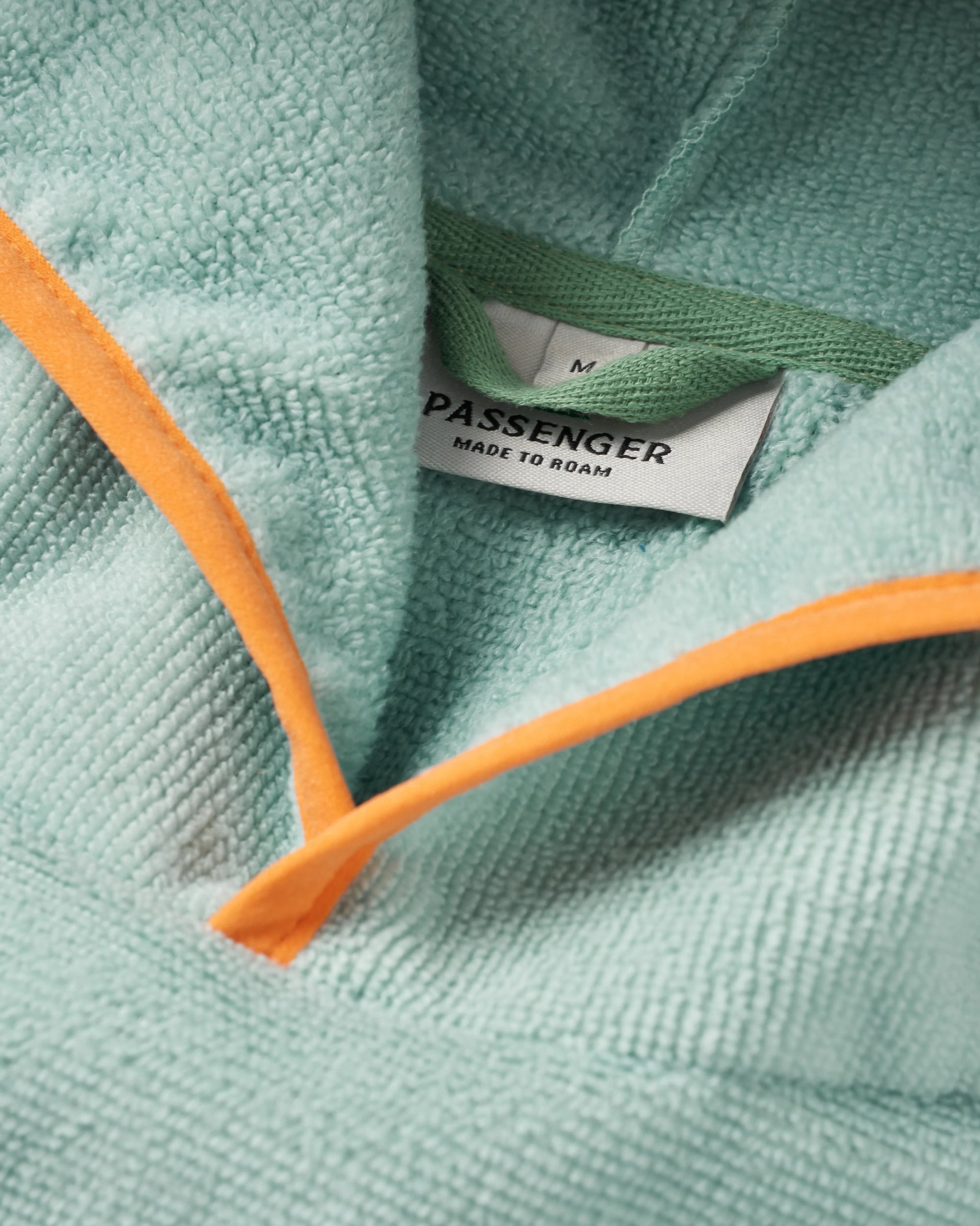 Tulum Recycled Towel Poncho - Surf Spray/ Moonlight Blue - Flatlay