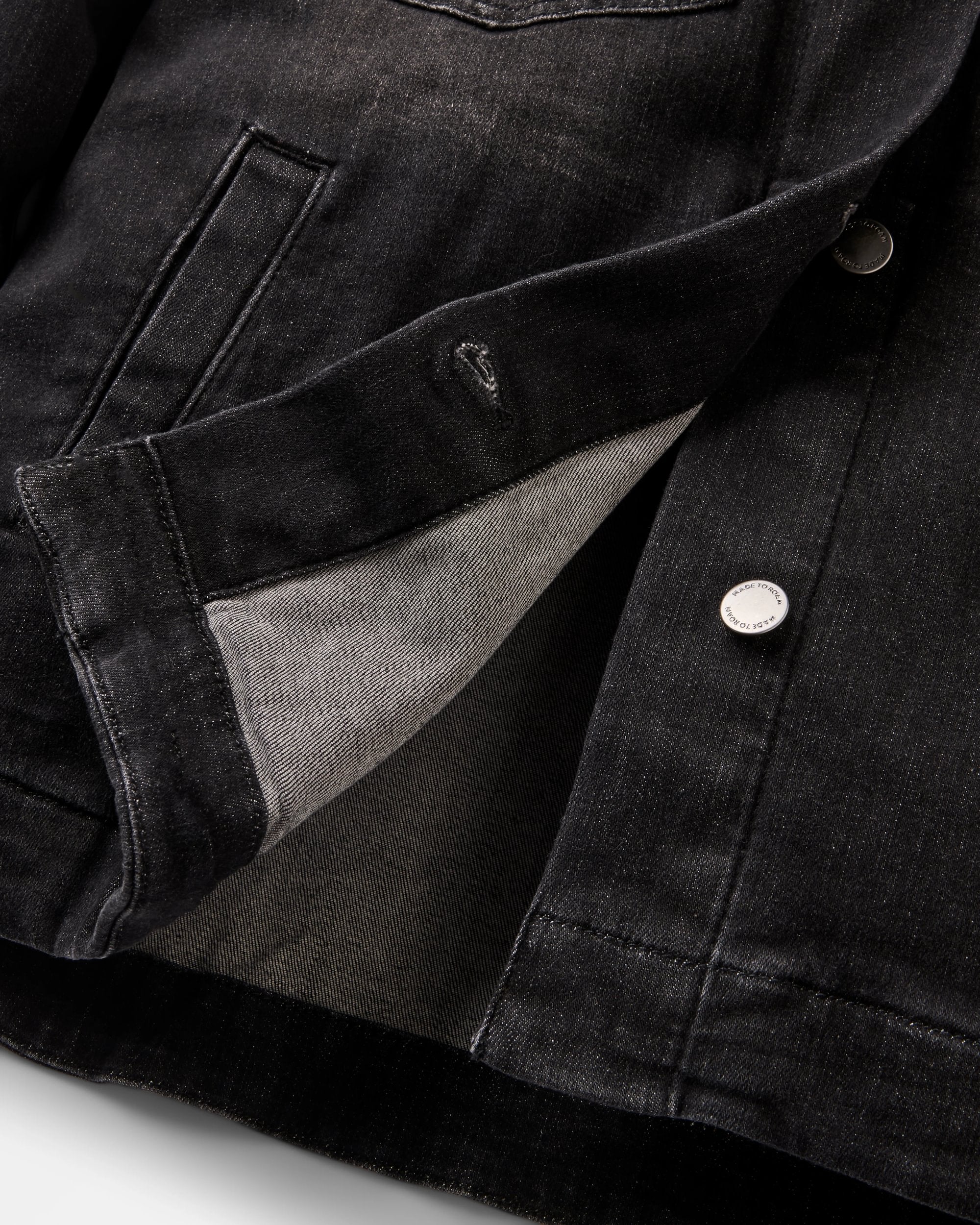 Stella Denim LS Shirt - Washed Black Denim - Flatlay