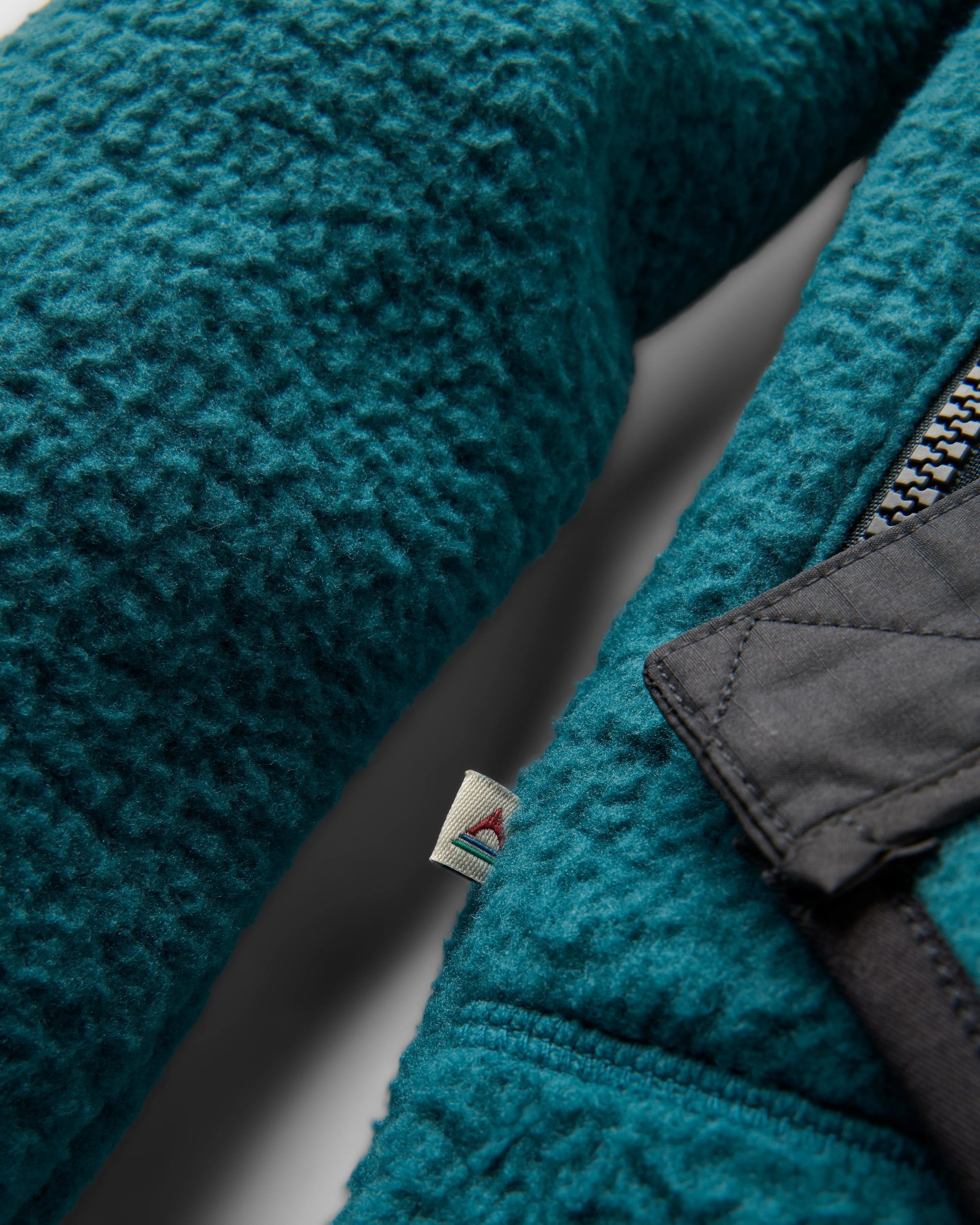 Ventura Full Zip Sherpa Fleece - Mediterranean - Flatlay