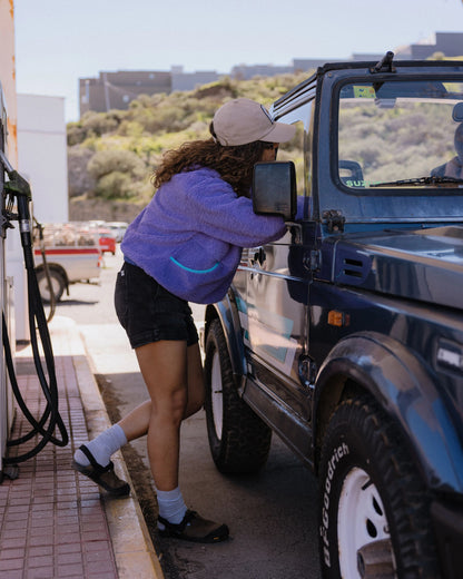 Ravi Sherpa Fleece - Retro Purple - Lifestyle