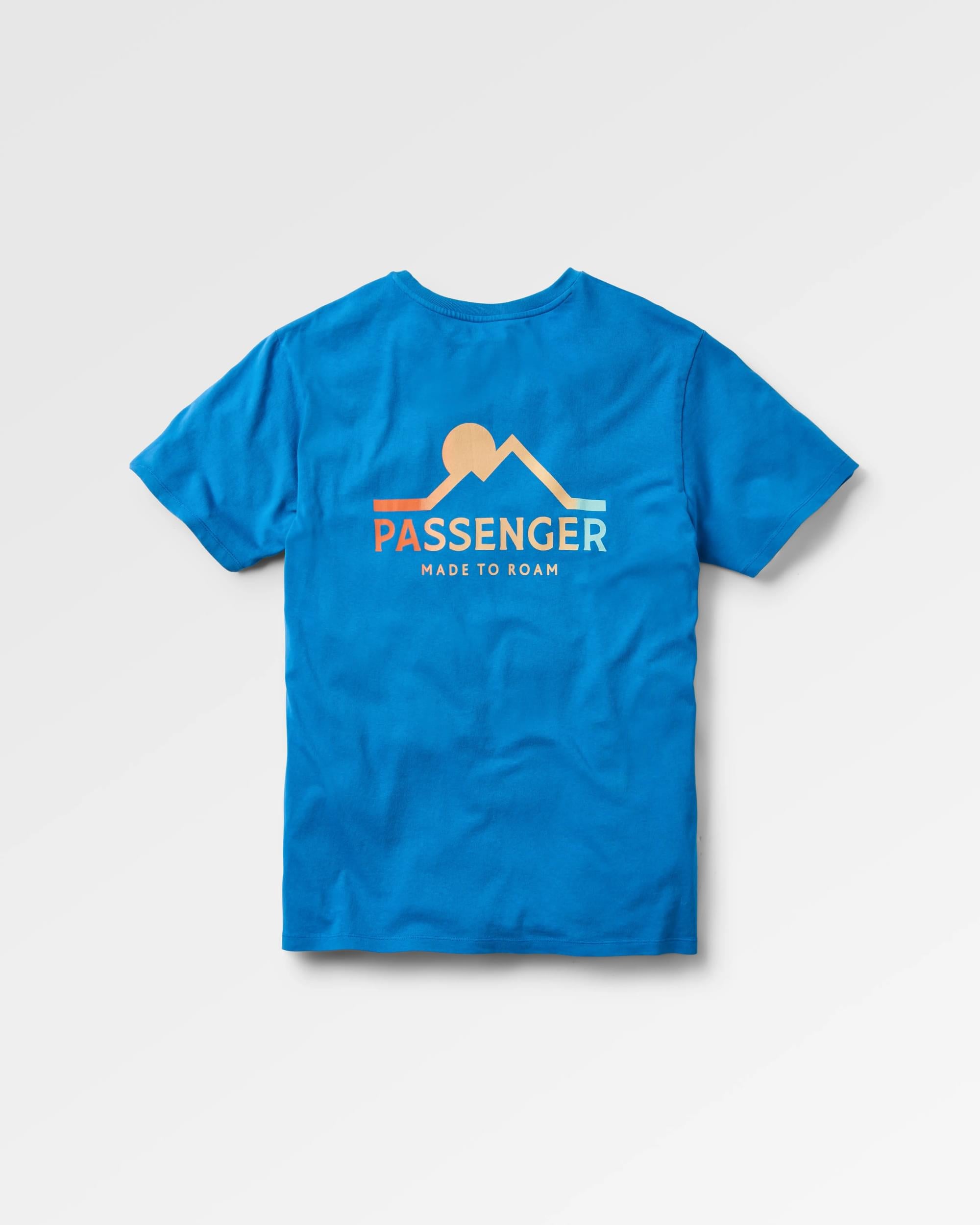 MTR Recycled Cotton T-Shirt - Soft Cobalt - Flatlay