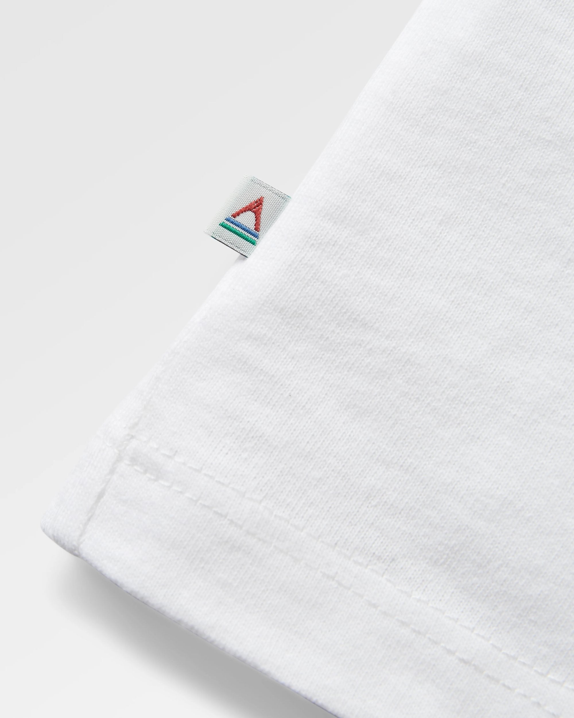 Tall Pines Men's Recycled Cotton T-shirt - White - Flatlay