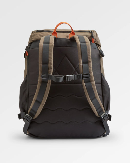 Boondocker Recycled 32L Backpack - True Black/ Khaki - Flatlay
