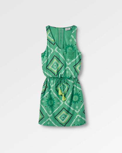 Rivergate Recycled Cotton Dress - Sunburst Green Spruce