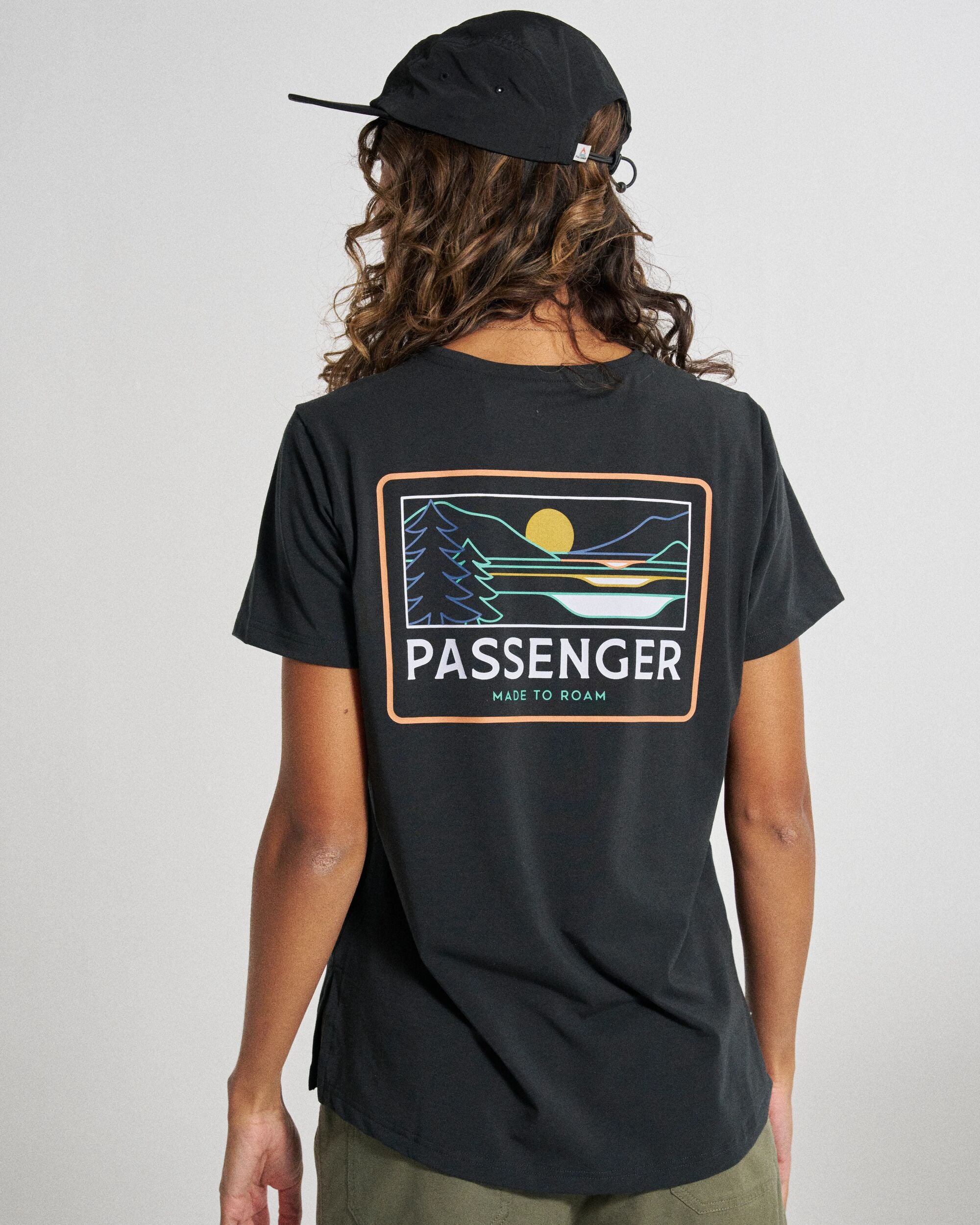 Roamer Women's Recycled Active T-Shirt - Black - Studio Model