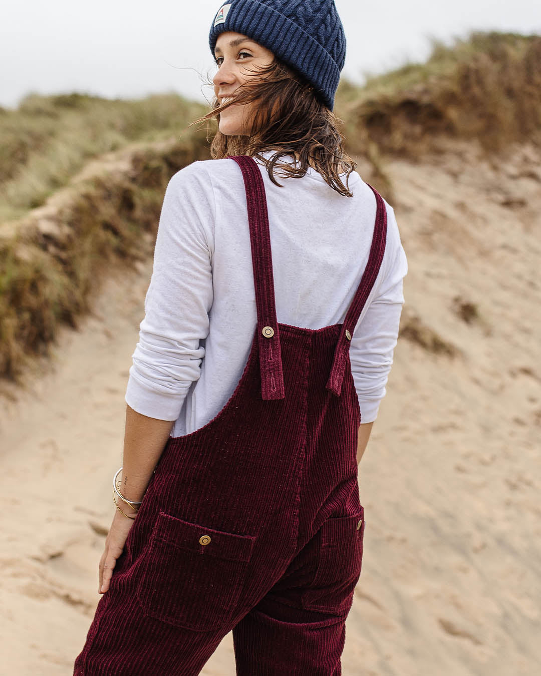 Tiaga Cord Dungarees - Wine