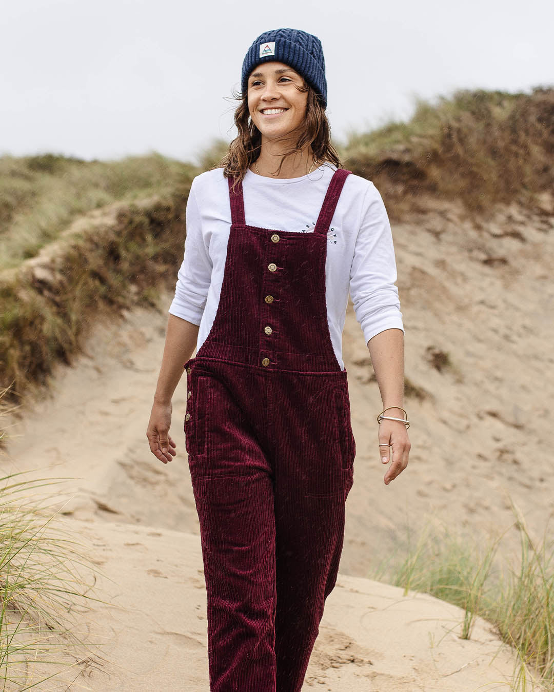 Tiaga Cord Dungarees - Wine