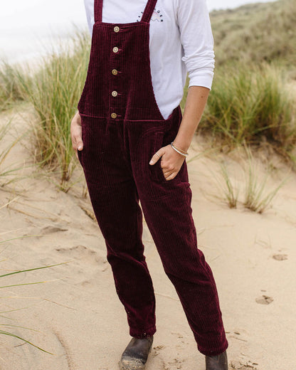 Tiaga Cord Dungarees - Wine