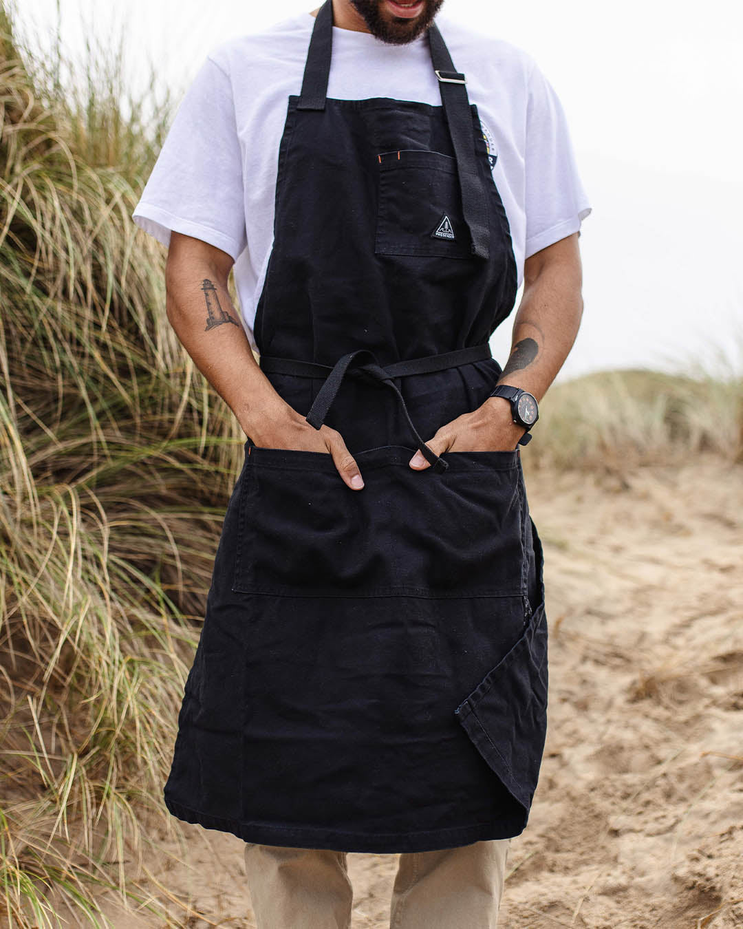 Male_Yard Recycled Cotton Apron - Black