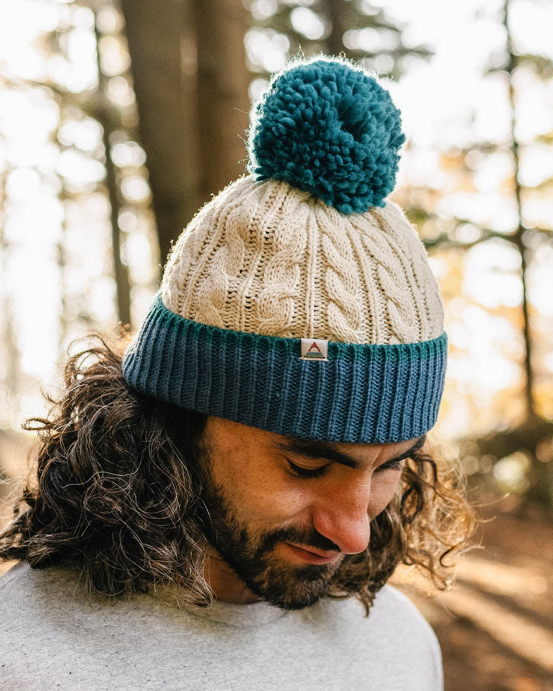 Male_Stoke Recycled Bobble Hat - Oatmeal