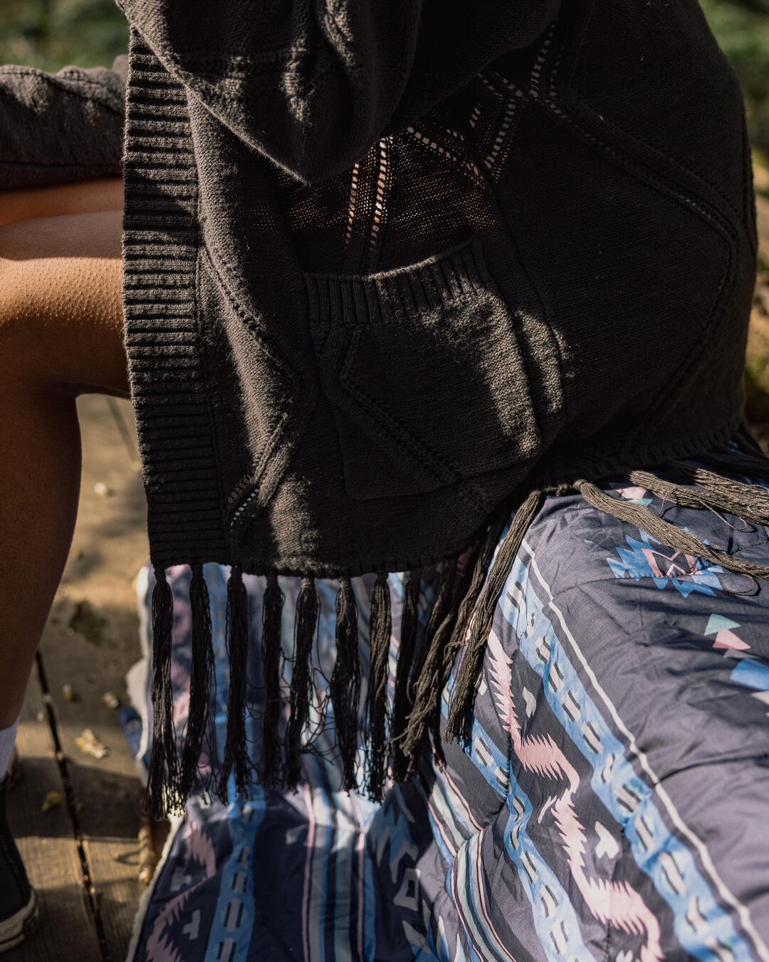 Palm Organic Cotton Cardigan - Black