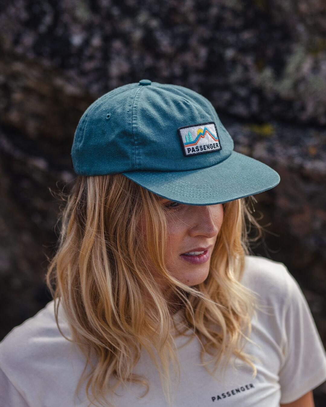 Womens_Fluke Recycled Cotton 5 Panel Cap - Deep Ocean