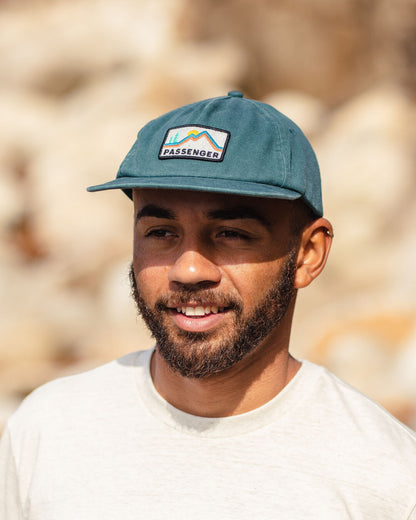 Male_Fluke Recycled Cotton 5 Panel Cap - Deep Ocean