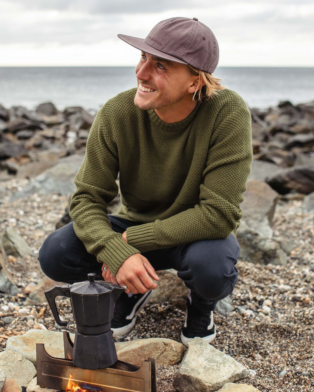 Male_Byron Recycled Cotton 5 Panel Cap - Dusty Lilac