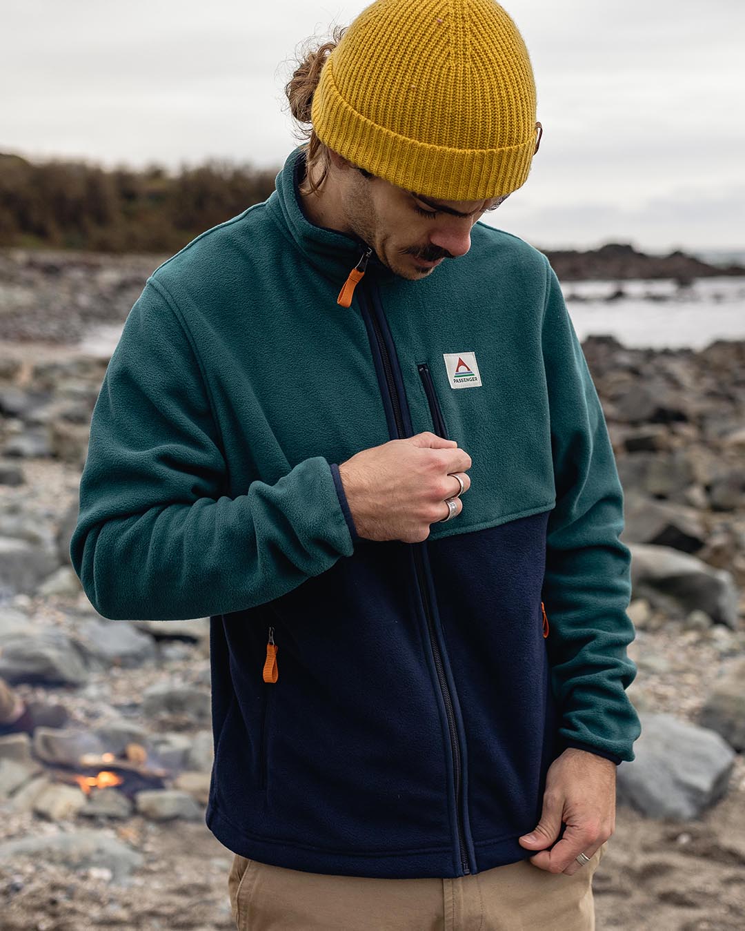 Ridge Full Zip Polar Fleece - Mediterranean/Deep Navy